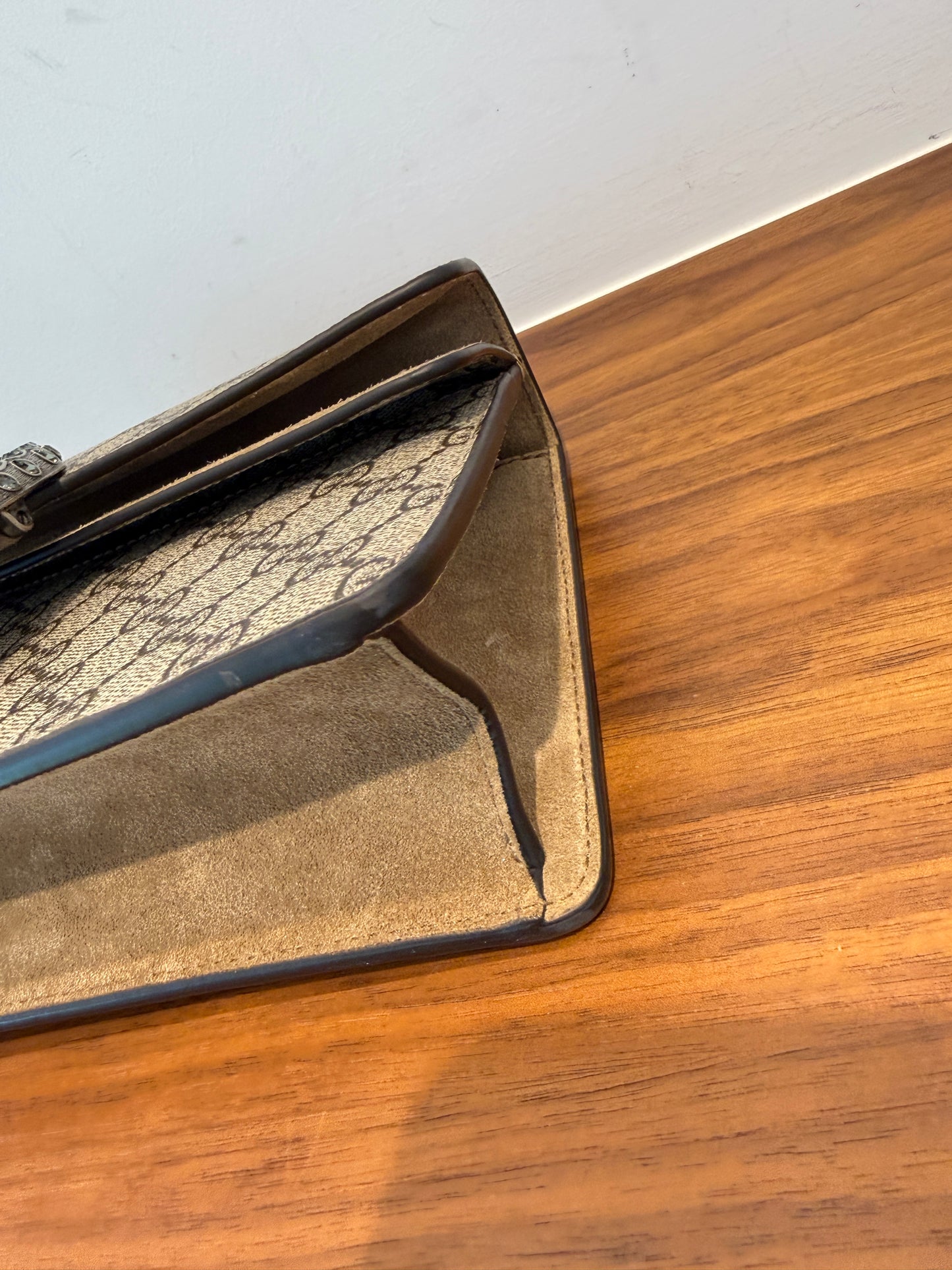 Gucci Monogram Enamel Small Dionysus Shoulder Bag Electric Blue