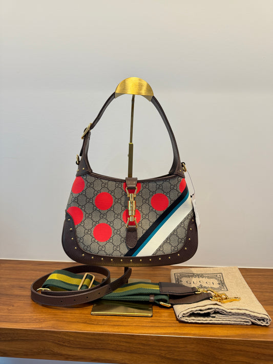Gucci Jackie 1961 GG Supreme Shoulder Bag with 2 strap options
