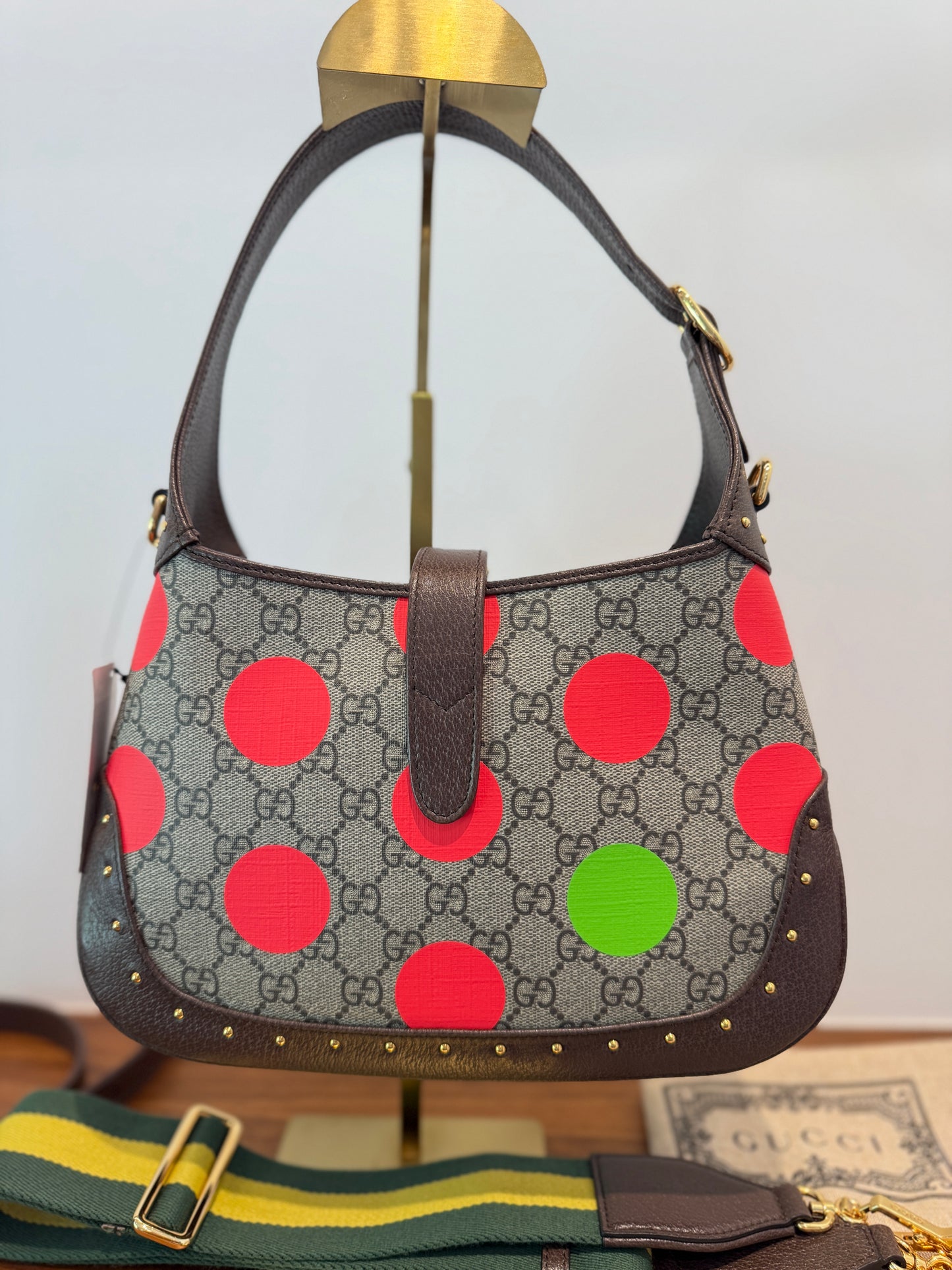 Gucci Jackie 1961 GG Supreme Shoulder Bag with 2 strap options