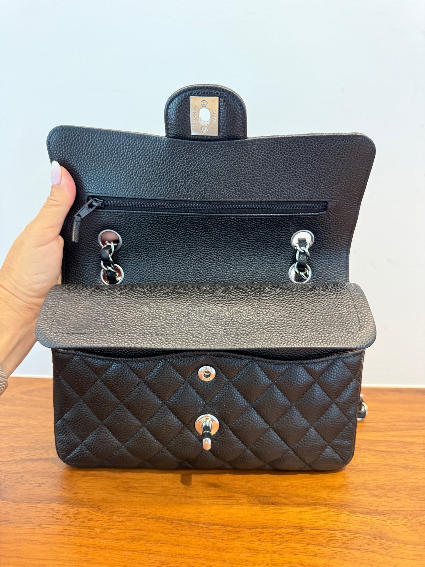 Chanel Caviar Quilted Small Double Flap in Black Pre-Owned