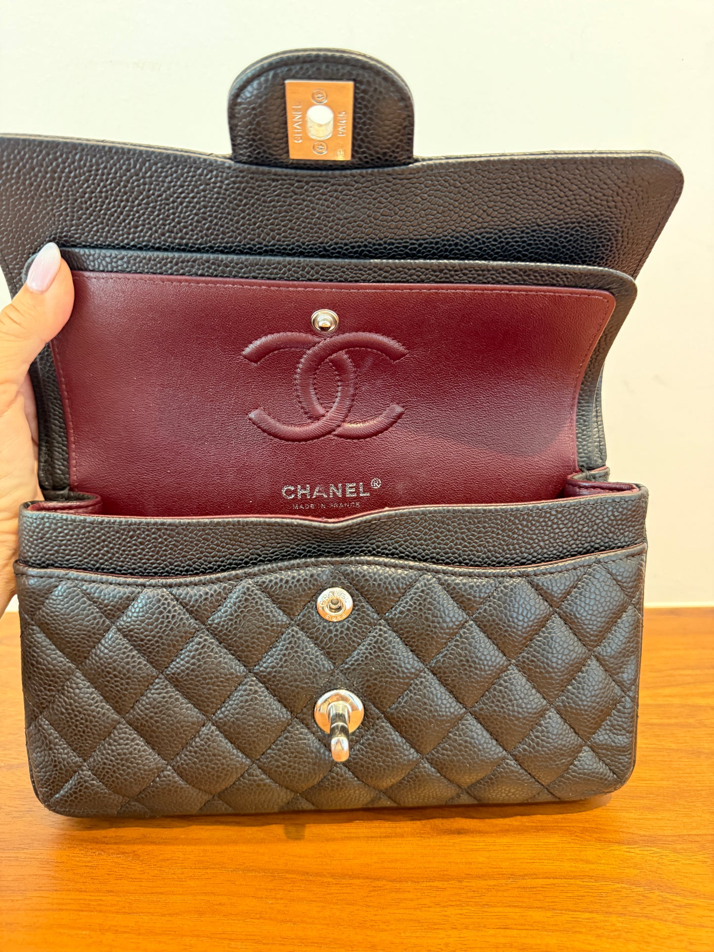 Chanel Caviar Quilted Small Double Flap in Black Pre-Owned
