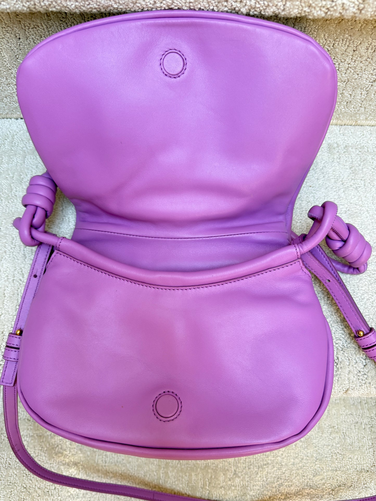 LOEWE Shiny Nappa Calfskin Paseo Satchel Rockrose