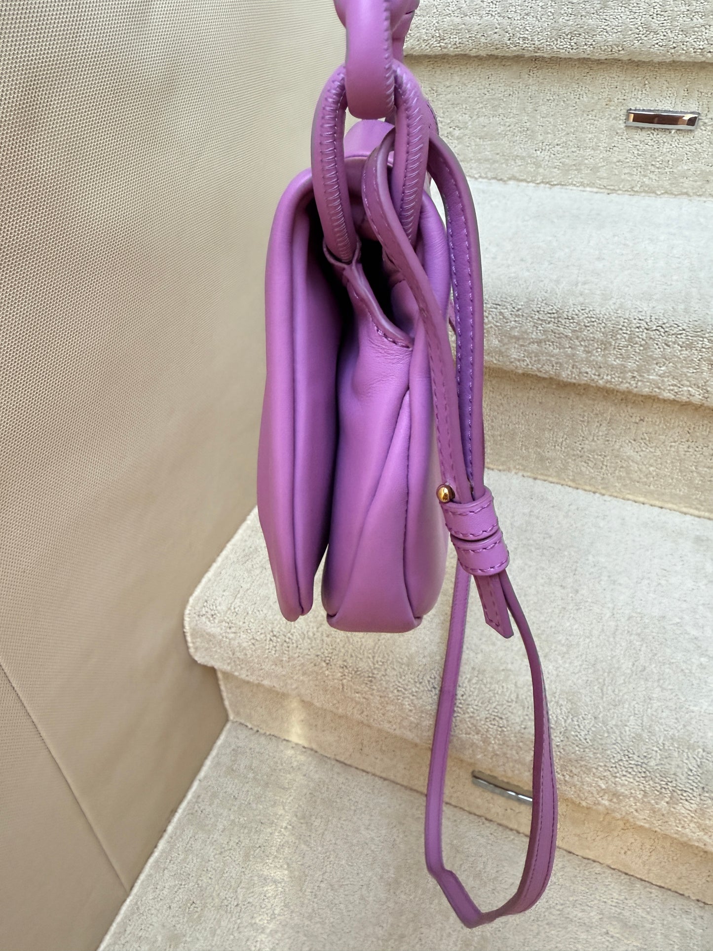 LOEWE Shiny Nappa Calfskin Paseo Satchel Rockrose