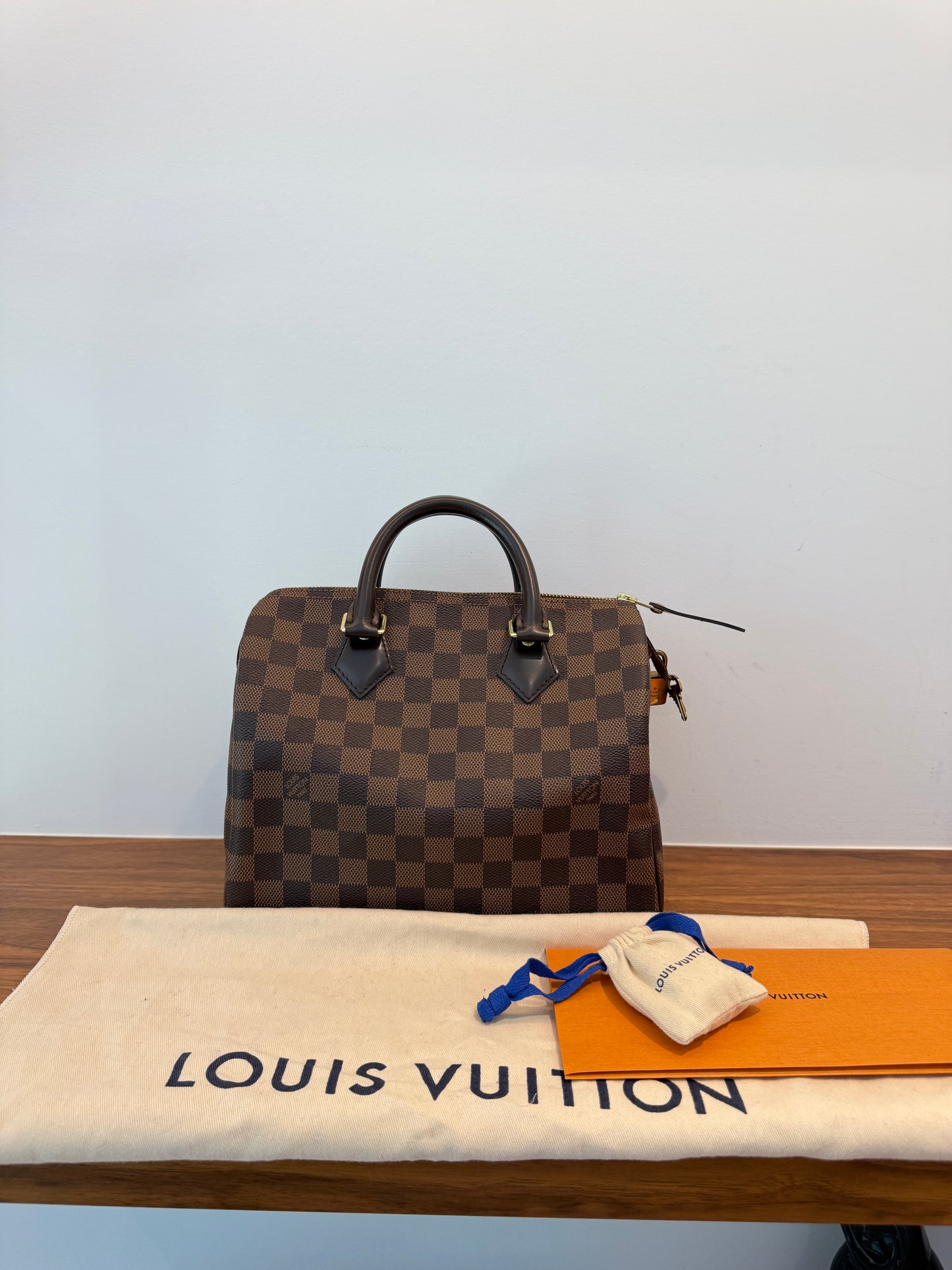 Louis Vuitton Speedy 25 in Damier Ebene Full Set Pre-Owned
