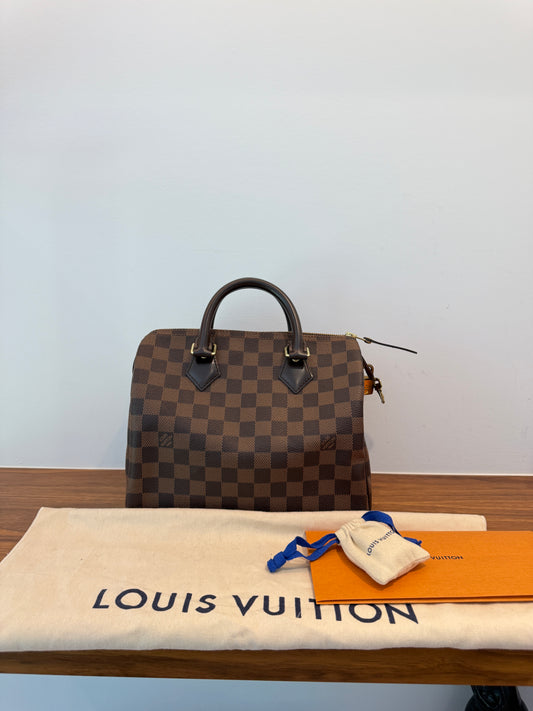 Louis Vuitton Speedy 25 in Damier Ebene Full Set Pre-Owned