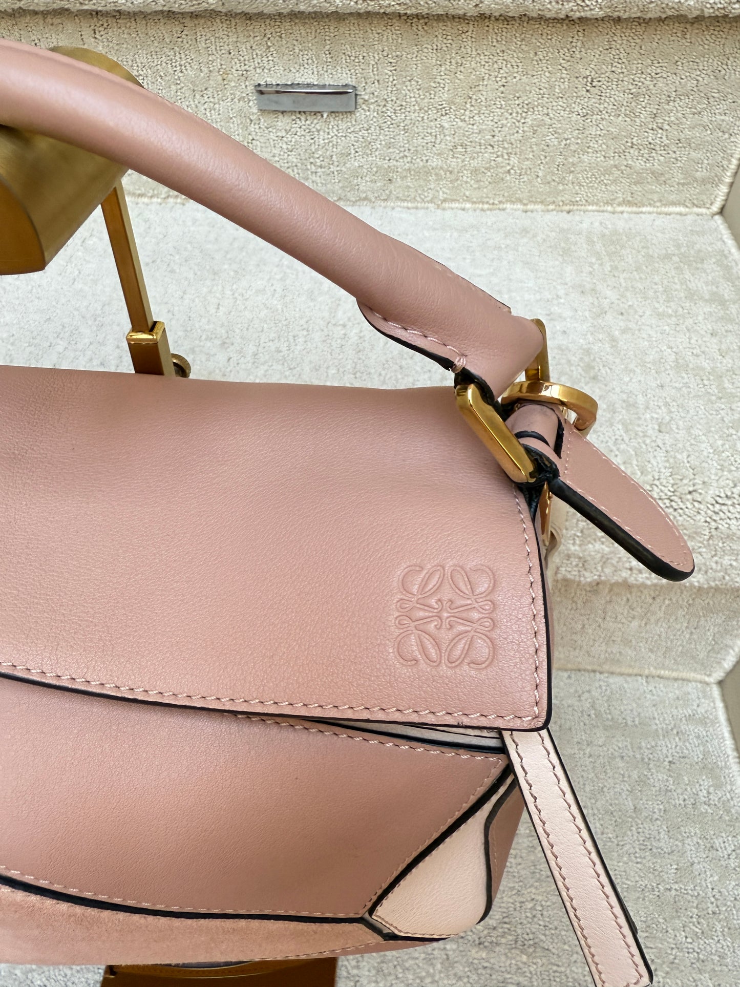 Loewe Puzzle Bag in Blush Small Authentic Preloved