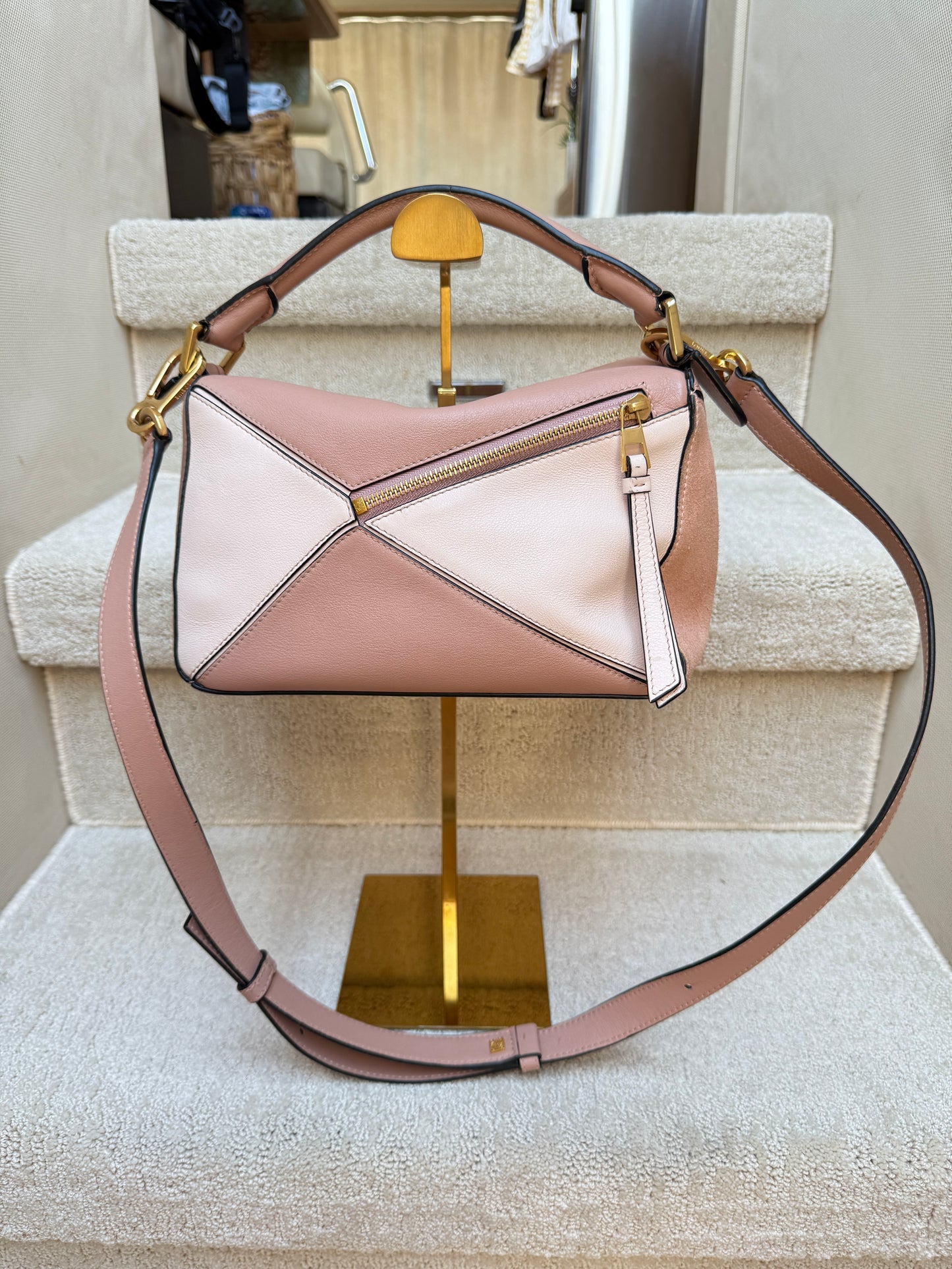 Loewe Puzzle Bag in Blush Small Authentic Preloved