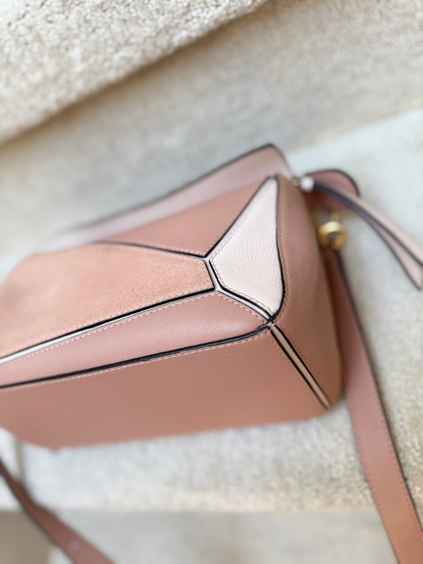 Loewe Puzzle Bag in Blush Small Authentic Preloved