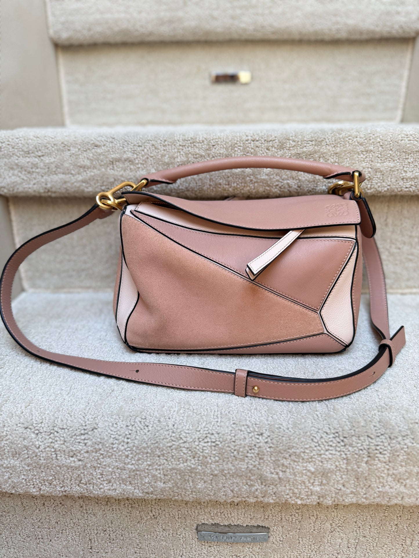 Loewe Puzzle Bag in Blush Small Authentic Preloved