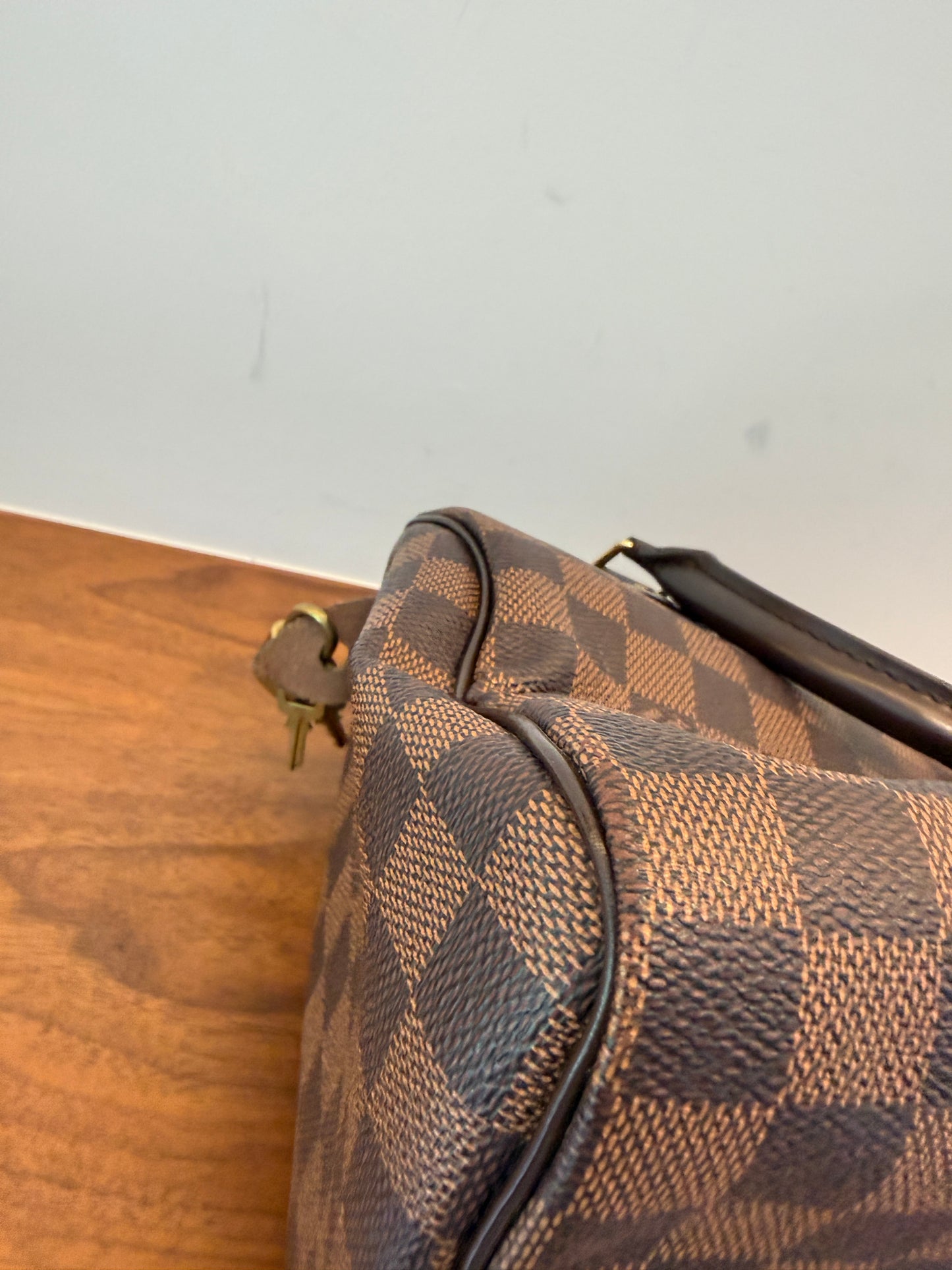 Louis Vuitton Speedy 25 in Damier Ebene Full Set Pre-Owned
