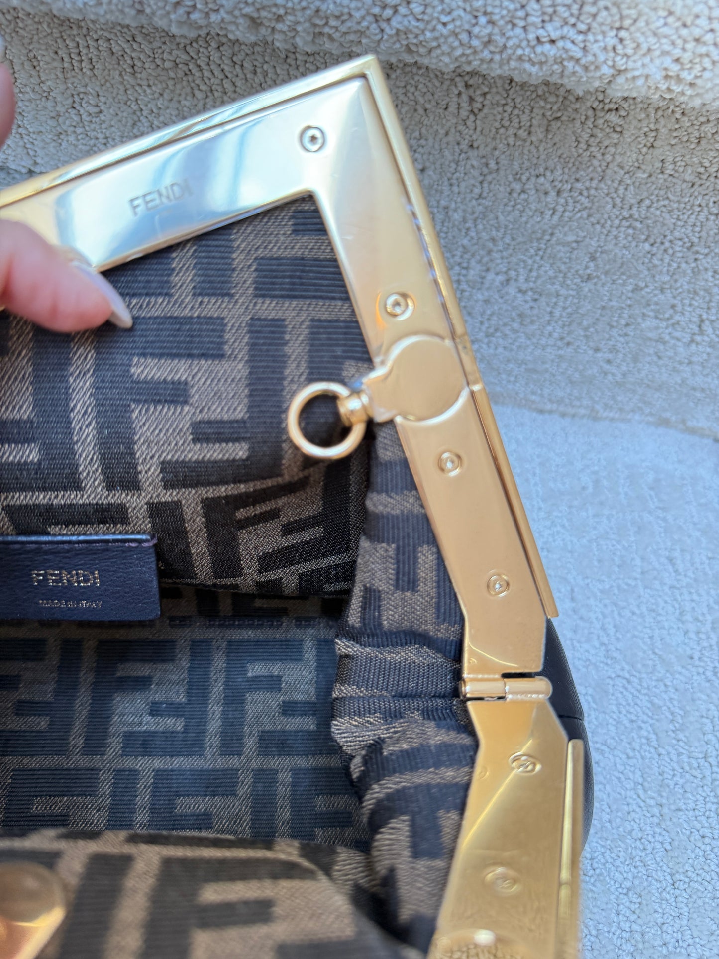 FENDI Shiny Nappa Small Fendi First Black