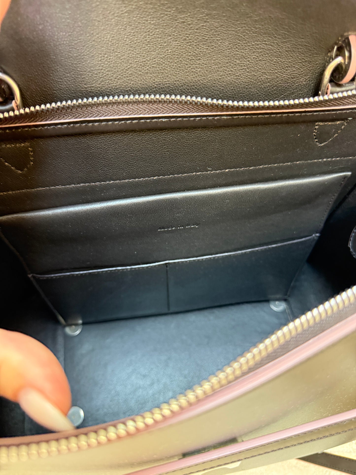 Celine Micro Belt Bag in Black with Pink (2nd Largest size)