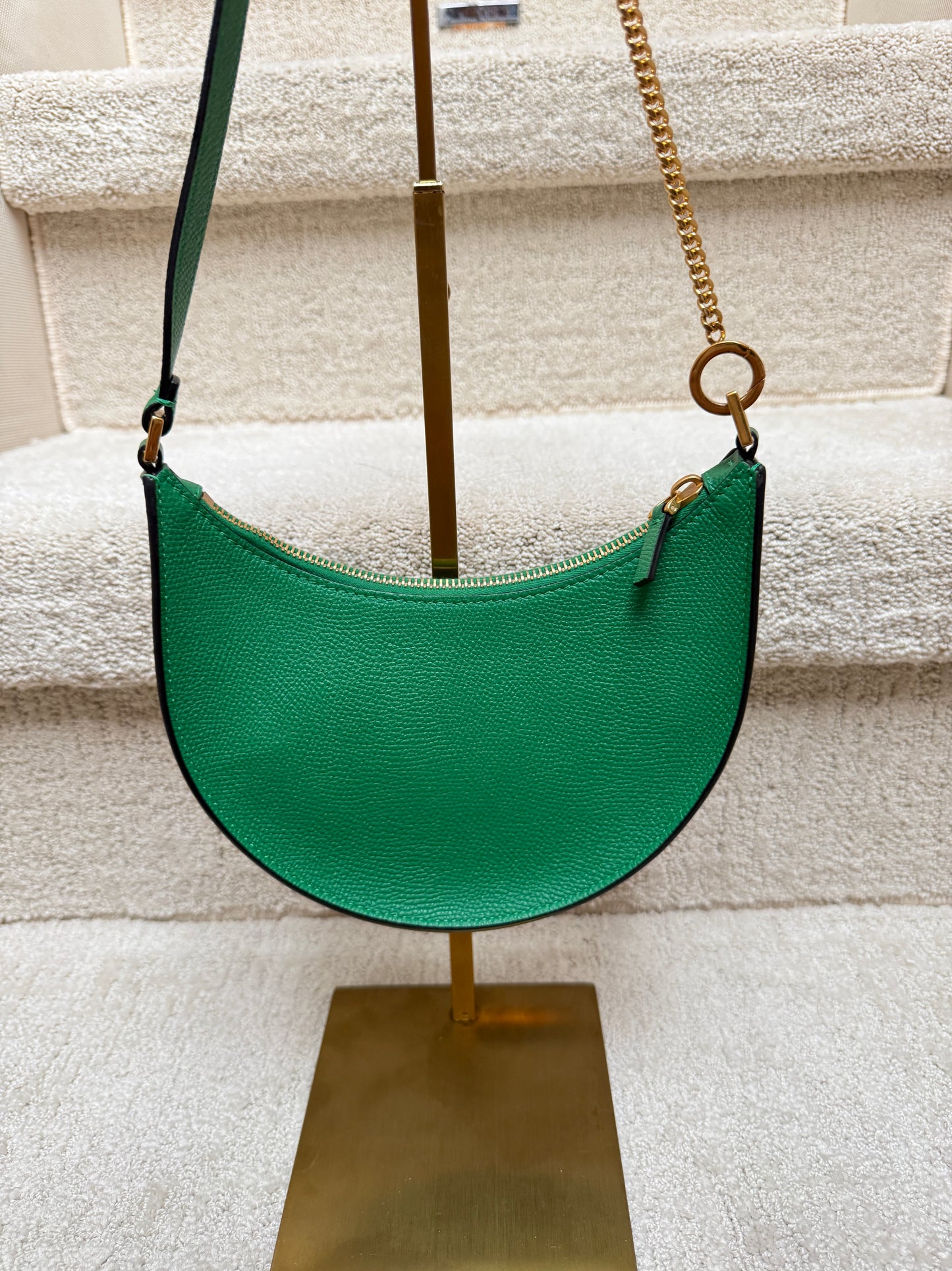 Valentino Garavani Vlogo Hobo Bag in Green Pre-Owned