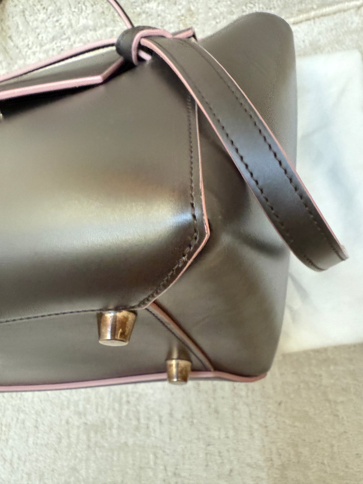 Celine Micro Belt Bag in Black with Pink (2nd Largest size)
