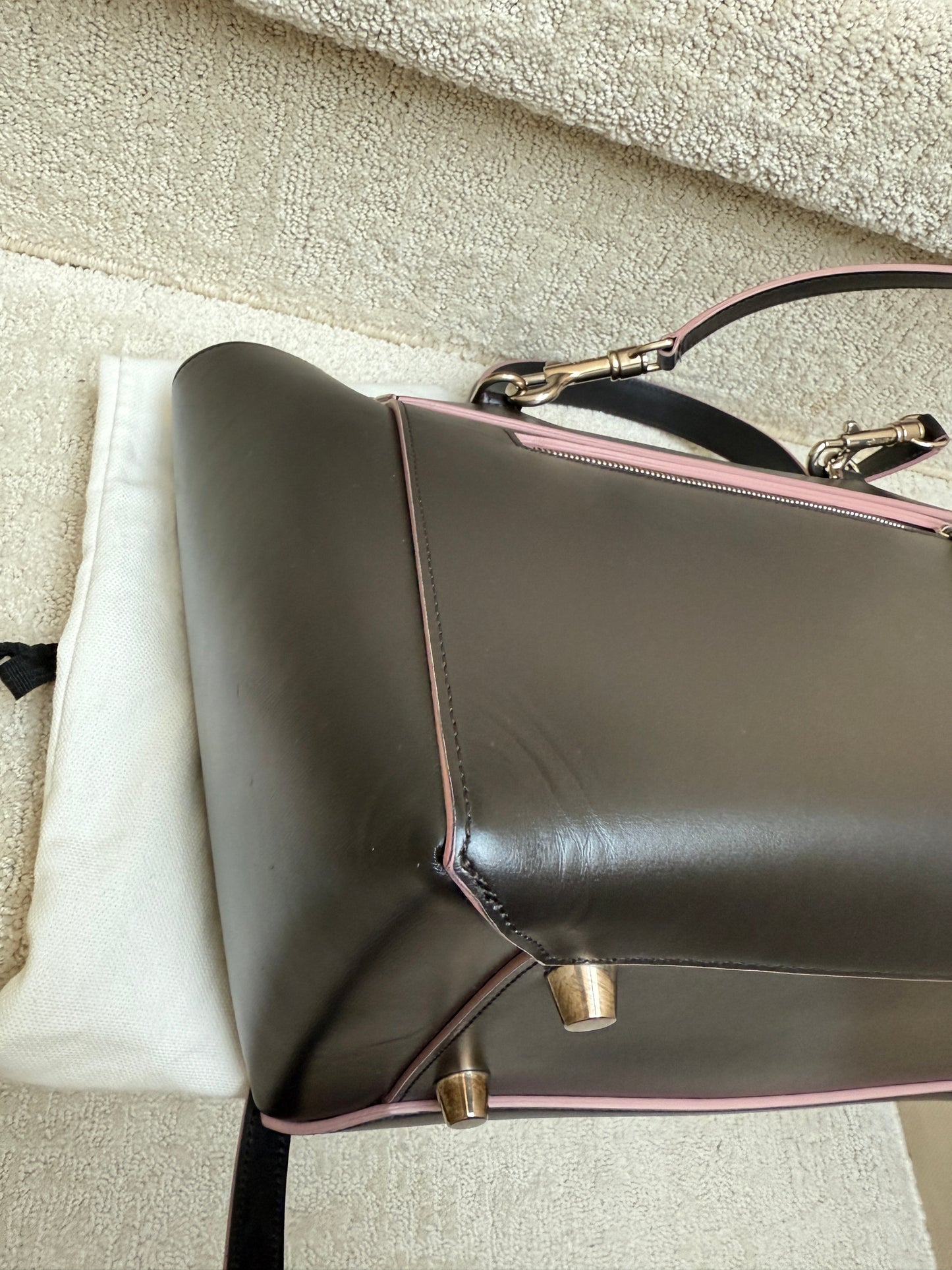 Celine Micro Belt Bag in Black with Pink (2nd Largest size)