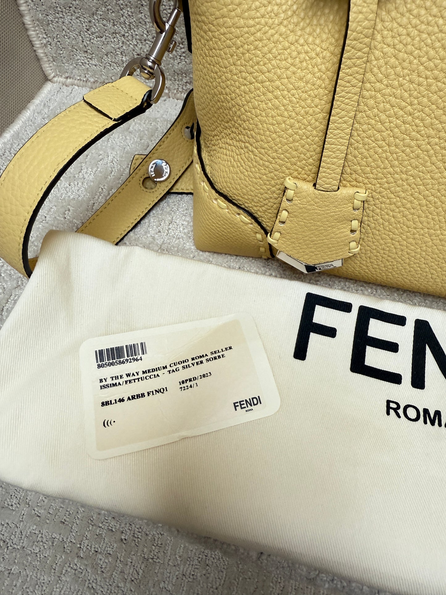 FENDI Cuoio Romano Sellerissima Medium By The Way Boston Bag Sorbetto