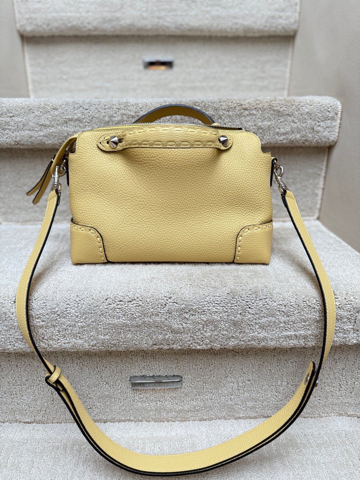 FENDI Cuoio Romano Sellerissima Medium By The Way Boston Bag Sorbetto