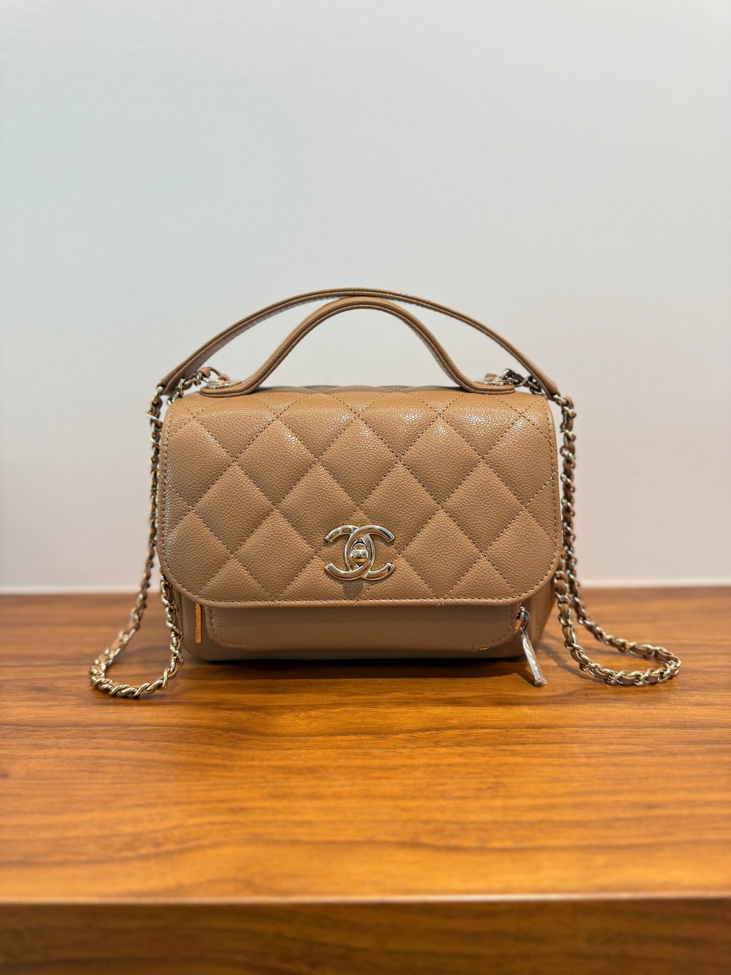 Chanel business Affinity Small in Dark Beige