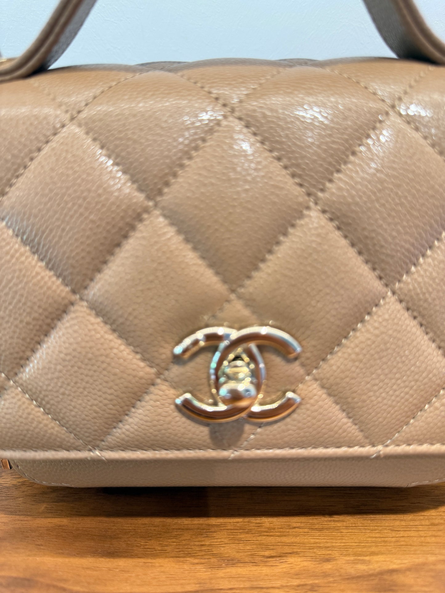 Chanel business Affinity Small in Dark Beige
