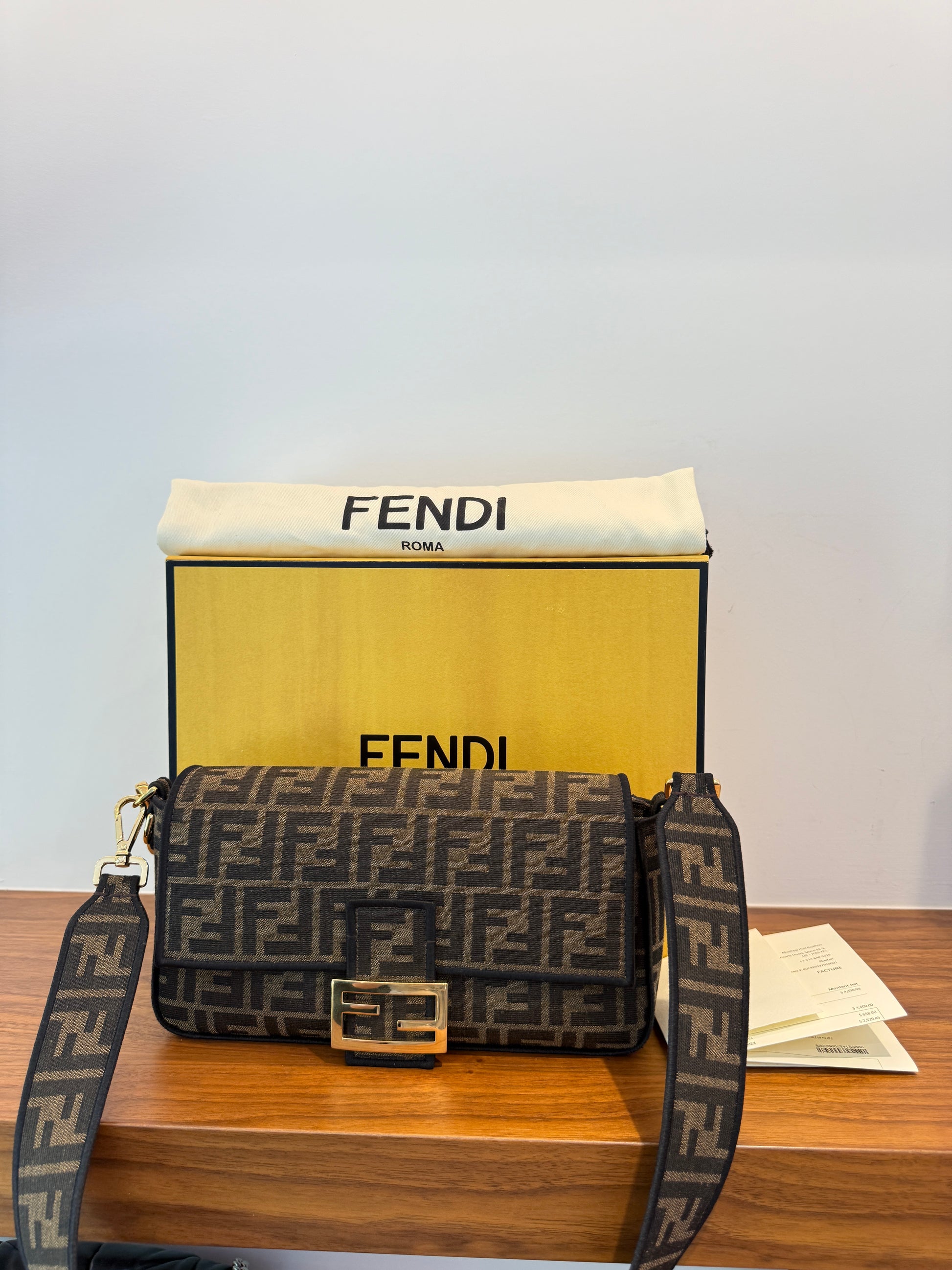 Fendi baguette monogram authentic pre-owned for sale from purseonalshopper