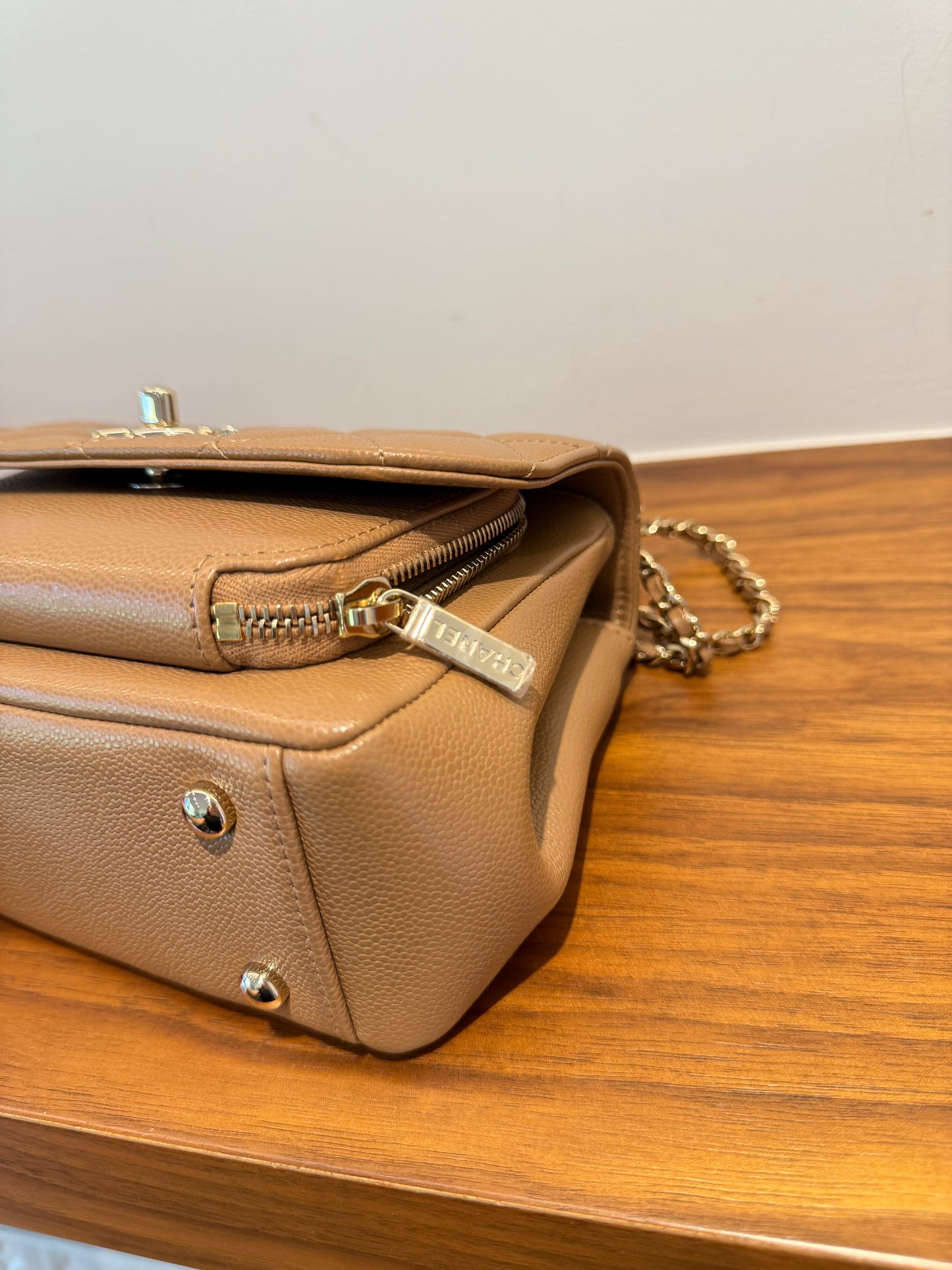 Chanel business Affinity Small in Dark Beige