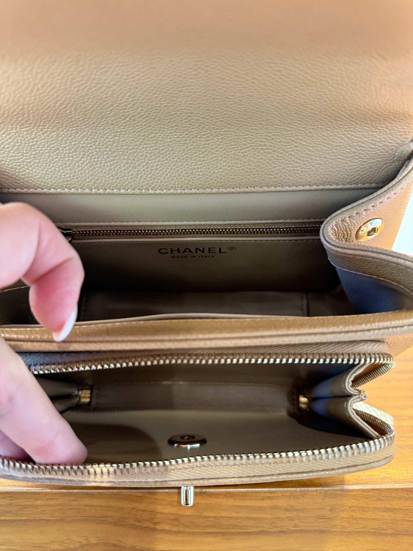 Chanel business Affinity Small in Dark Beige