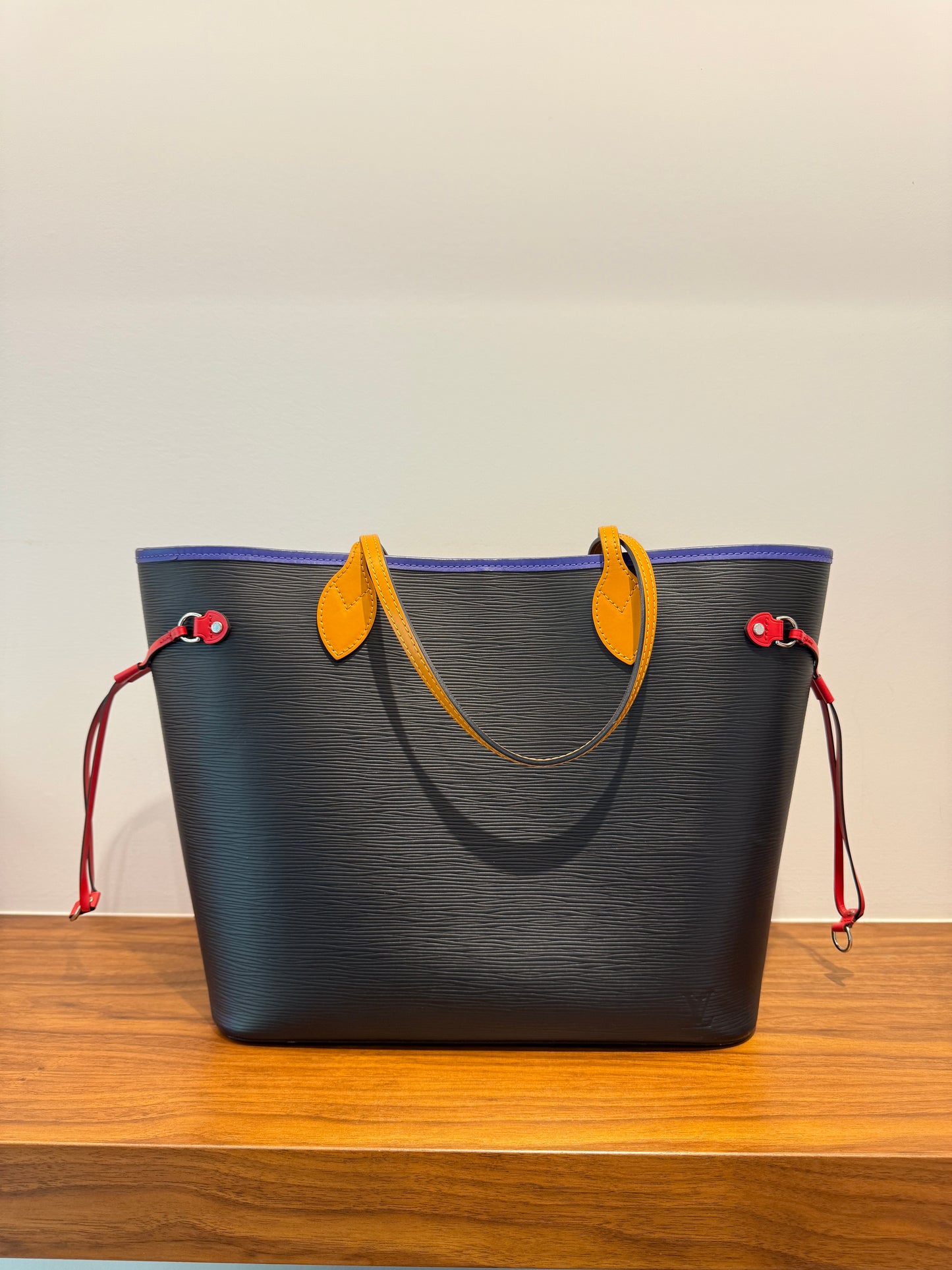 Louis Vuitton Neverfull in EPI Leather Tri colour Noir Figue Safran