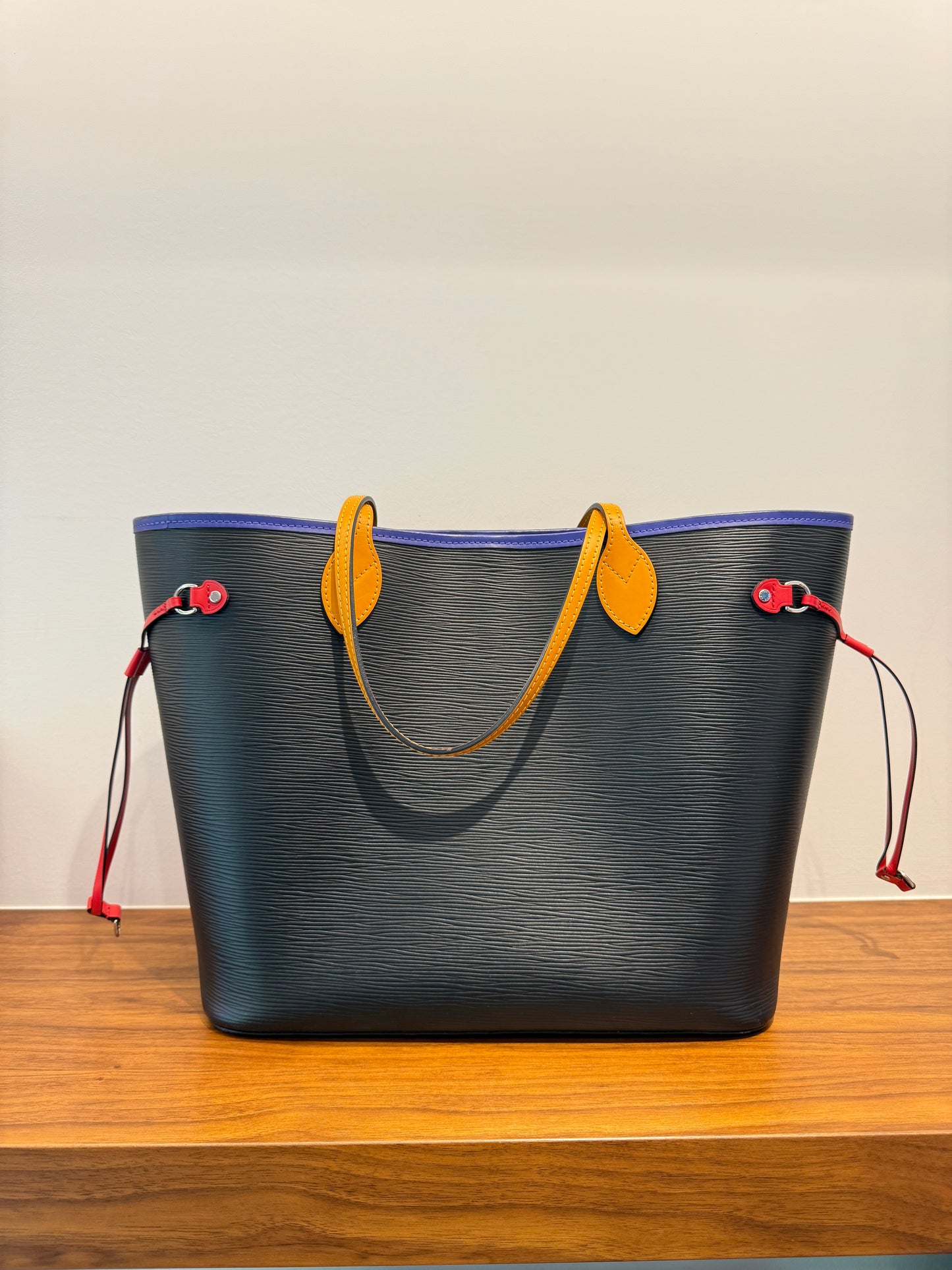 Louis Vuitton Neverfull in EPI Leather Tri colour Noir Figue Safran