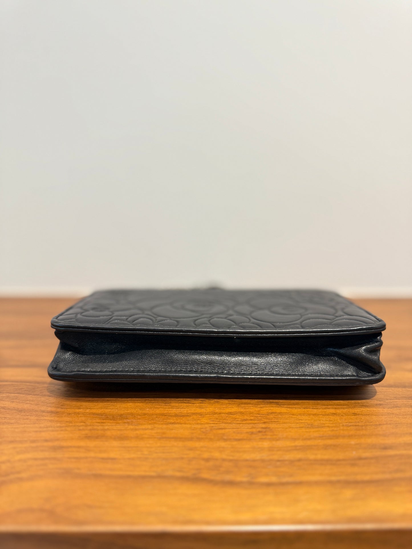 Chanel Camellia Wallet on Chain WOC in Black Lambskin