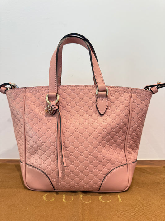 Microguccissima Small Bree Tote in soft pink