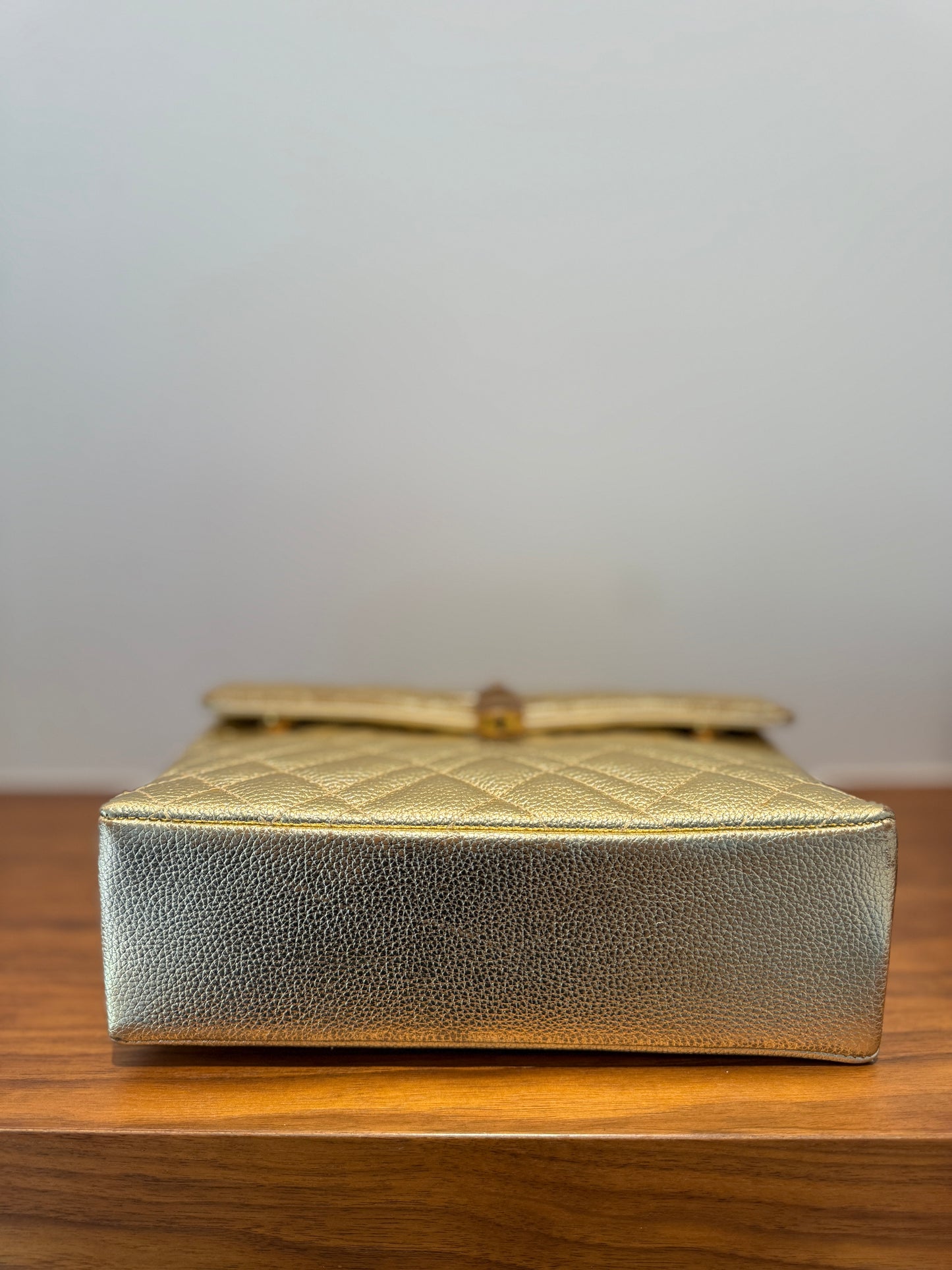 Kurt Geiger The Brixton leather metallic gold shoulder bag