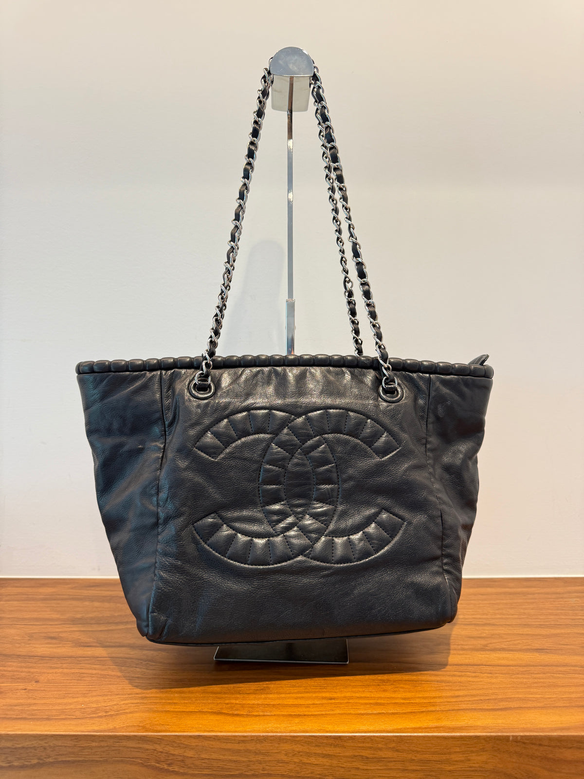 Chanel Coco Shopping Tote in Black Leather Pre-Owned