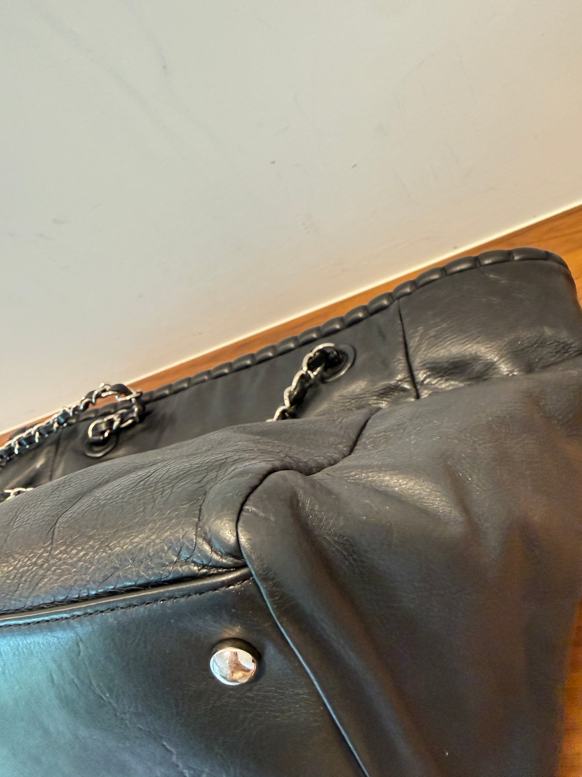 Chanel Coco Shopping Tote in Black Leather Pre-Owned