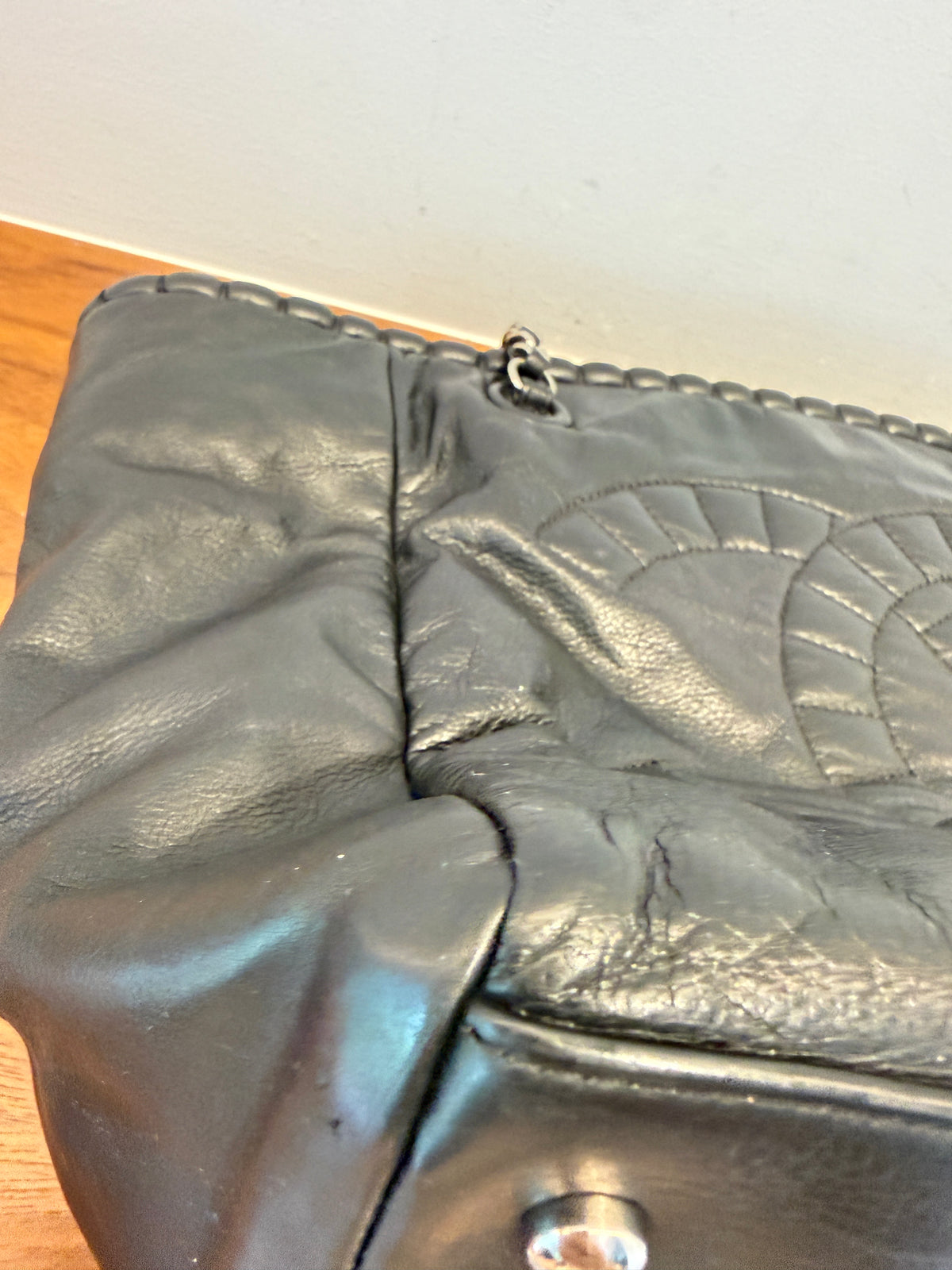 Chanel Coco Shopping Tote in Black Leather Pre-Owned