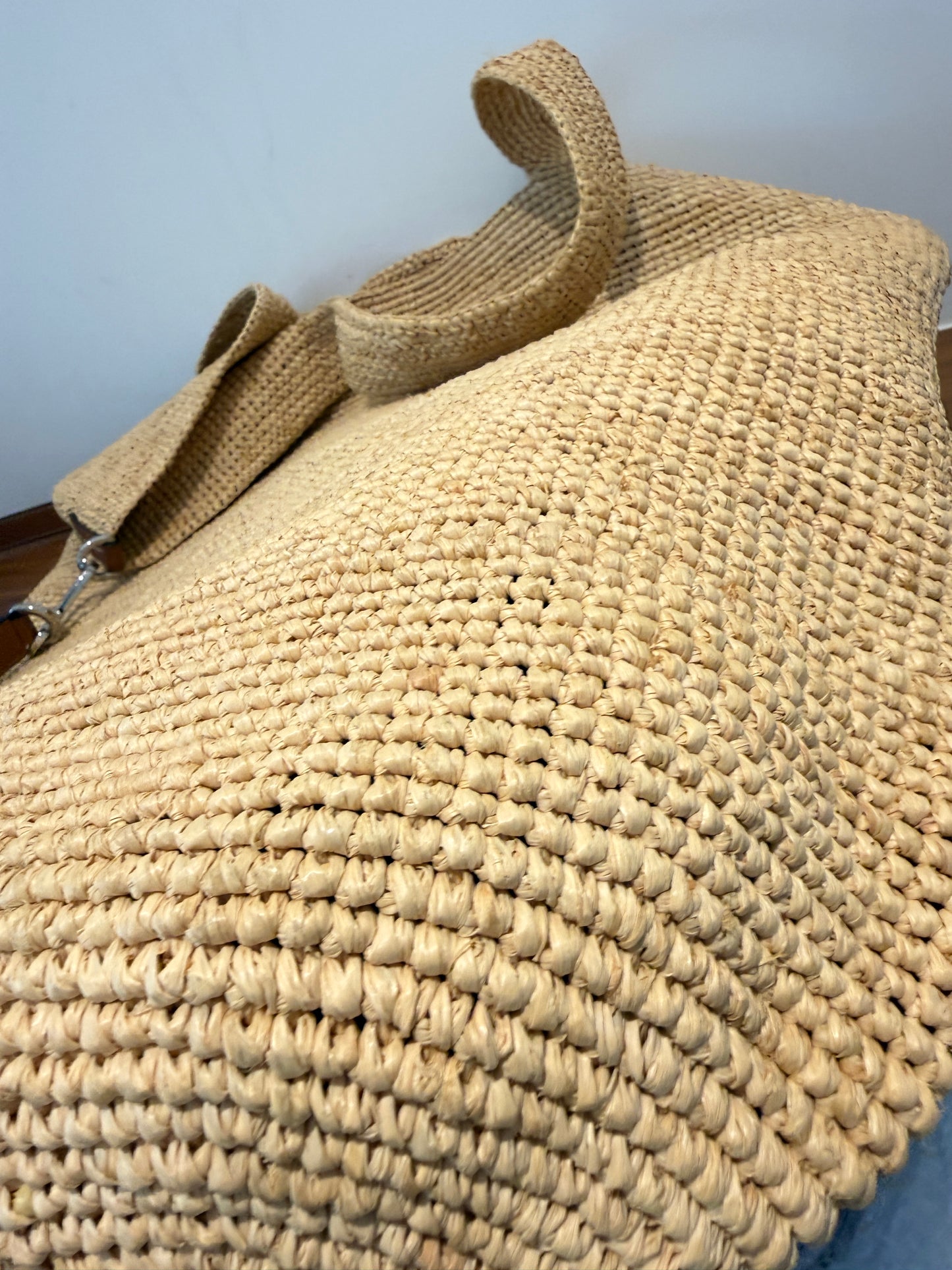 Loewe Raffia Paula's Ibiza Slit Tote Bag Natural Tan