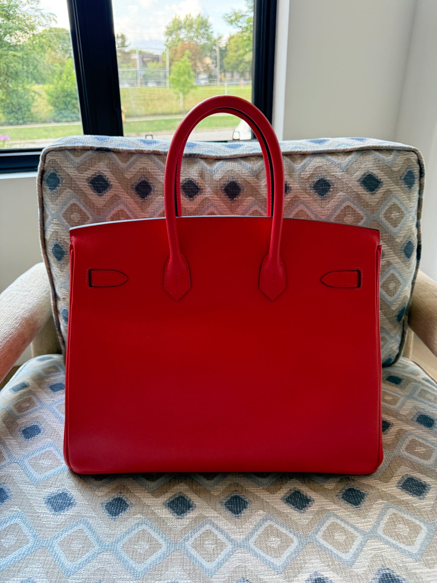 Hermes 2015 Birkin 35 in Rose Jaipur T stamp Pre-Owned