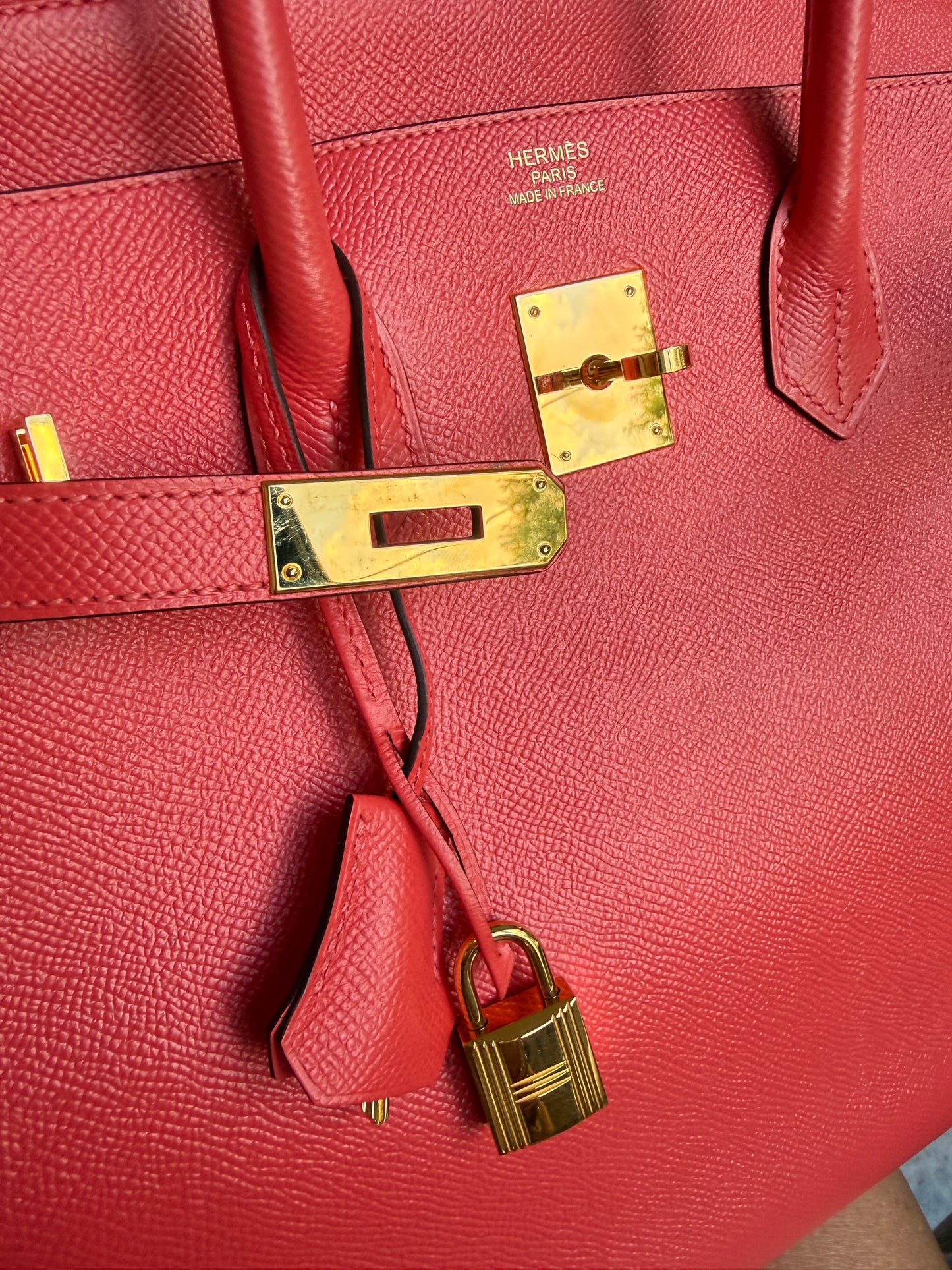 Hermes 2015 Birkin 35 in Rose Jaipur T stamp Pre-Owned
