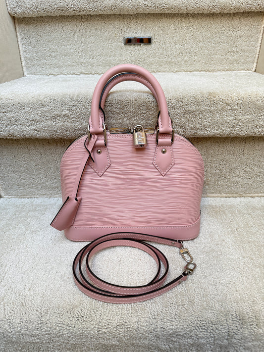 Louis Vuitton Epi Alma BB in Baby Pink 2