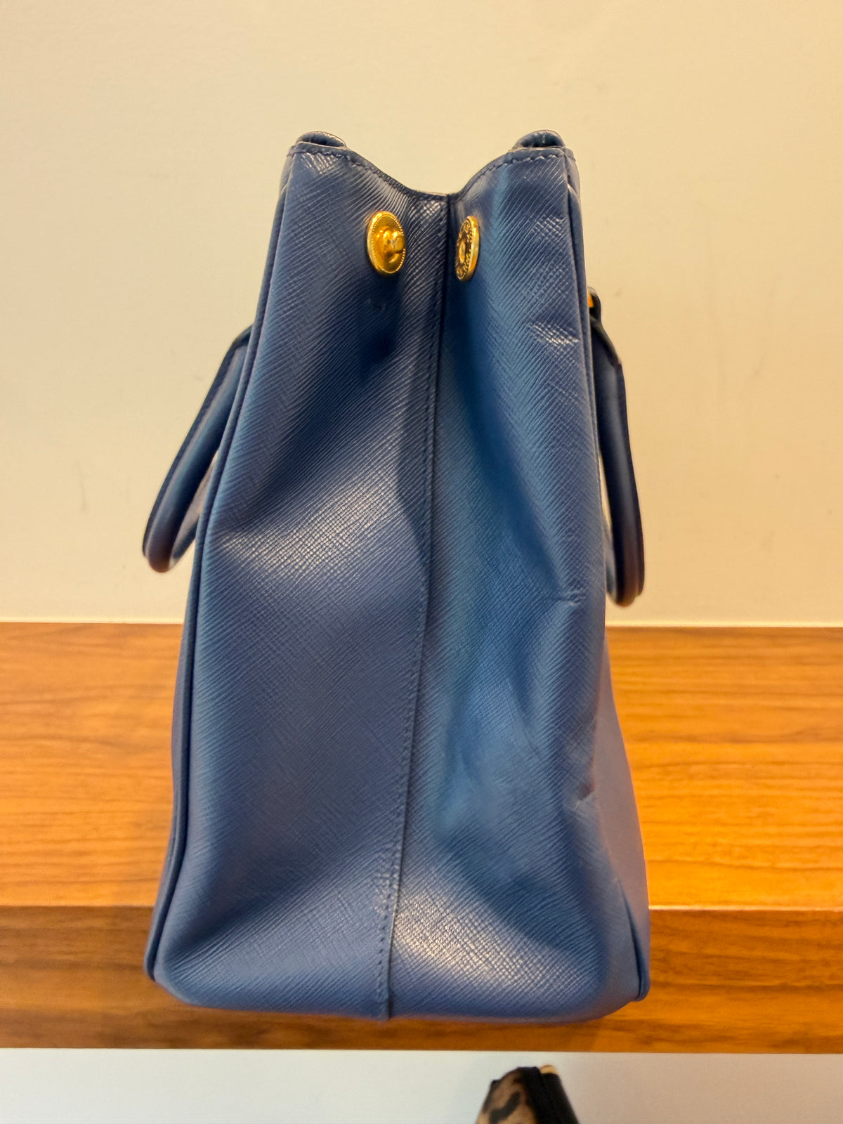 Prada Galleria Large in Saffiano Leather in Navy Blue Pre-Owned