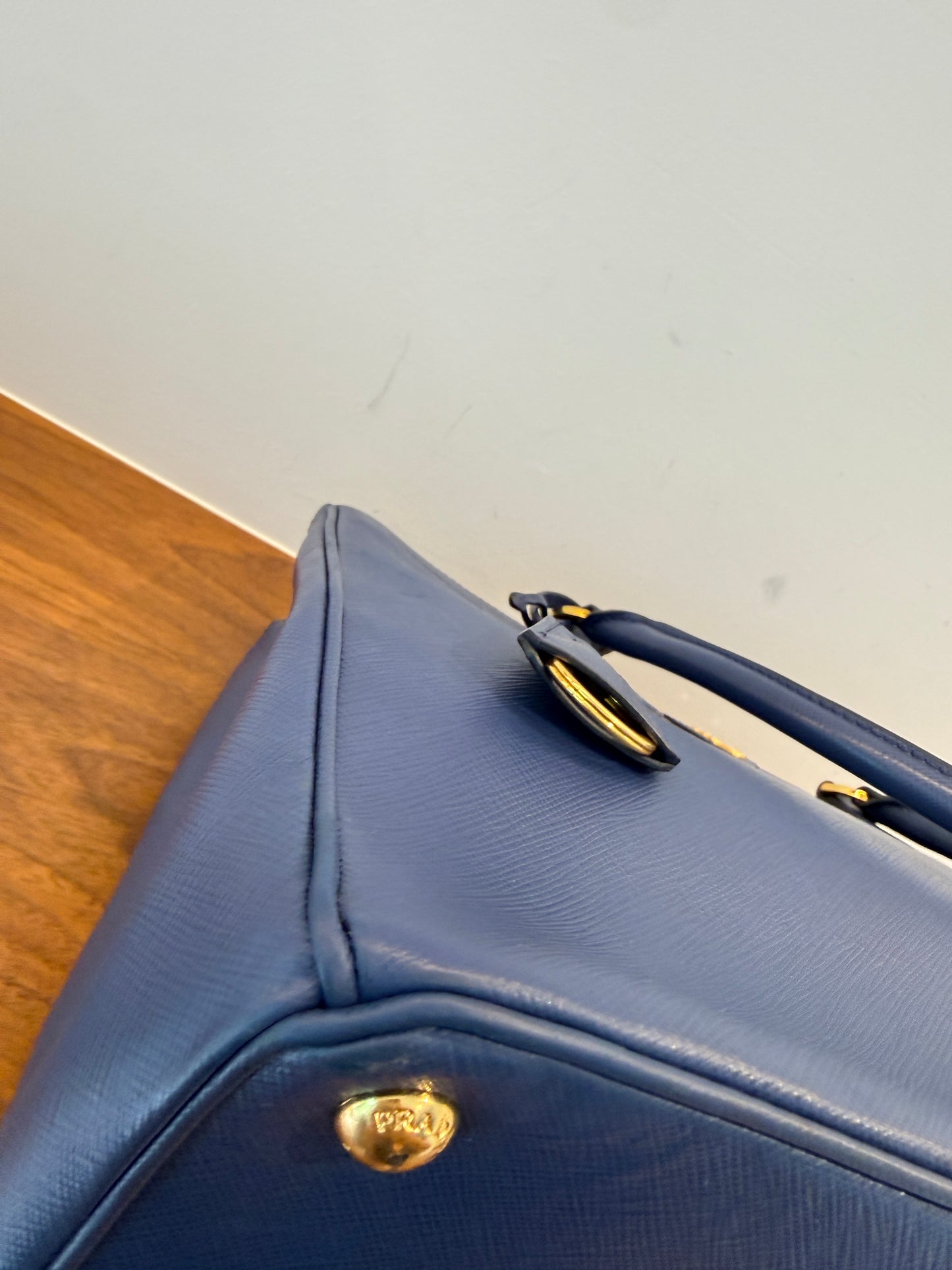 Prada Galleria Large in Saffiano Leather in Navy Blue Pre-Owned