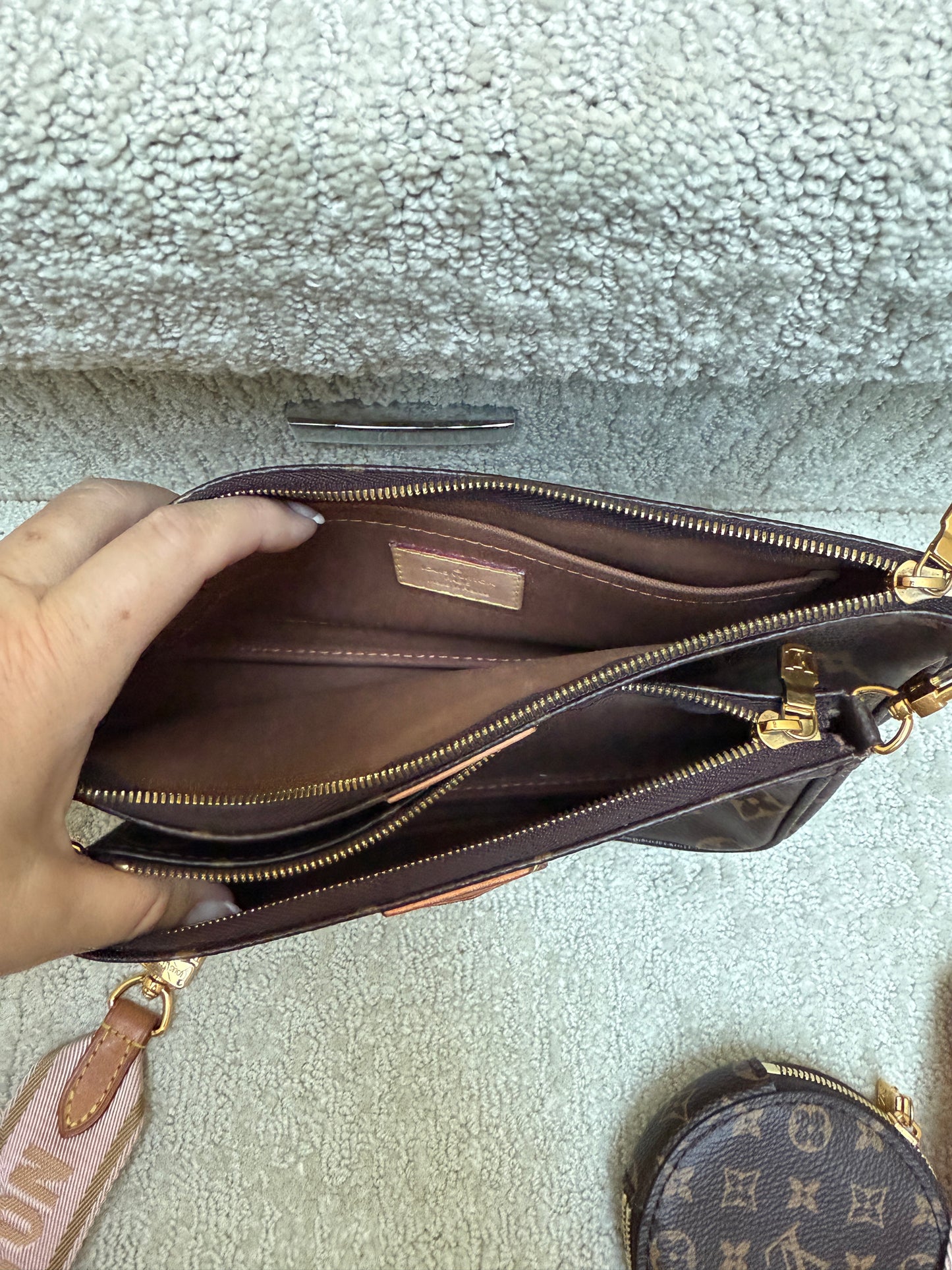 Louis Vuitton Monogram Multi Pochette Accessories Rose Clair