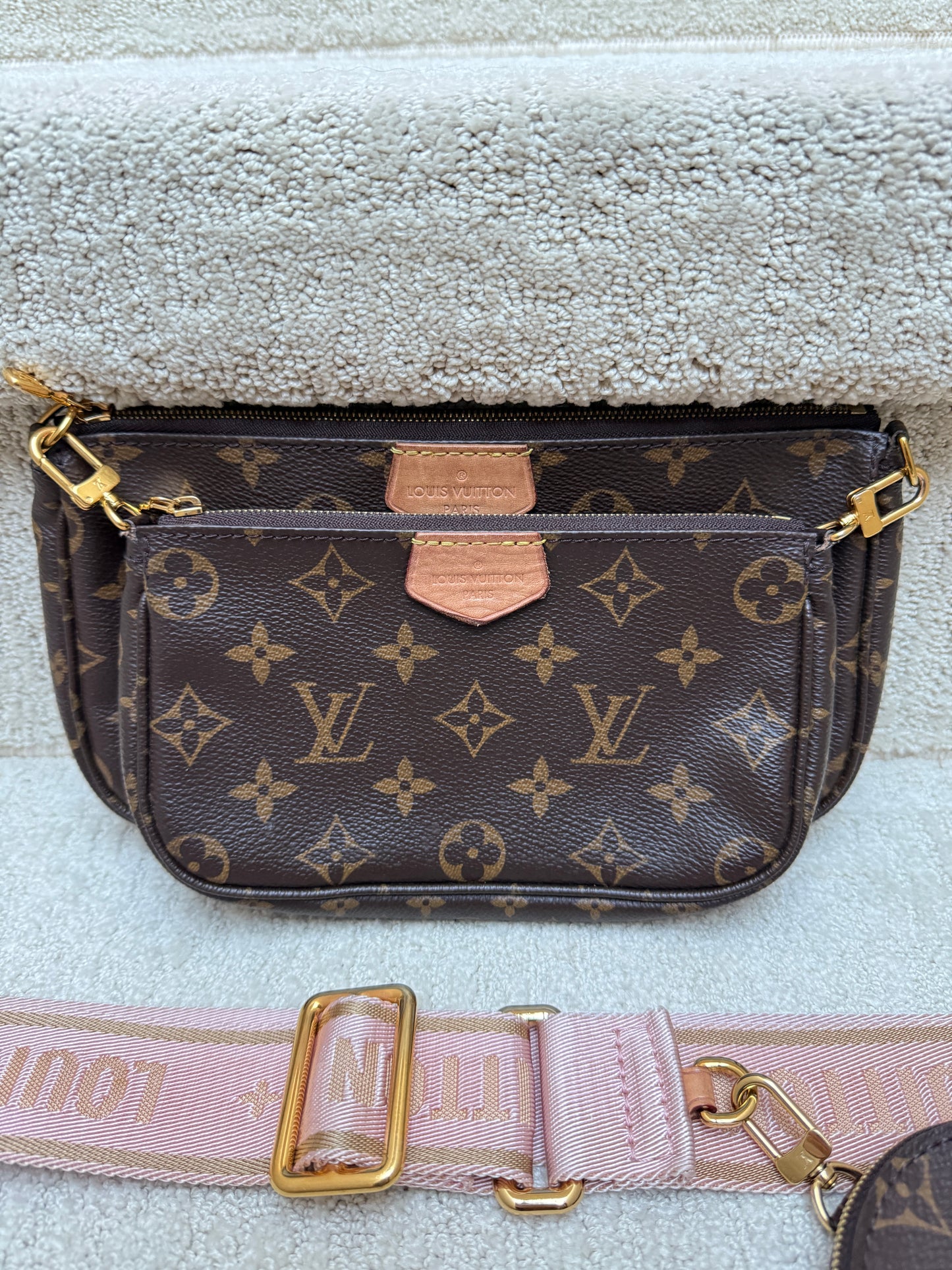Louis Vuitton Monogram Multi Pochette Accessories Rose Clair