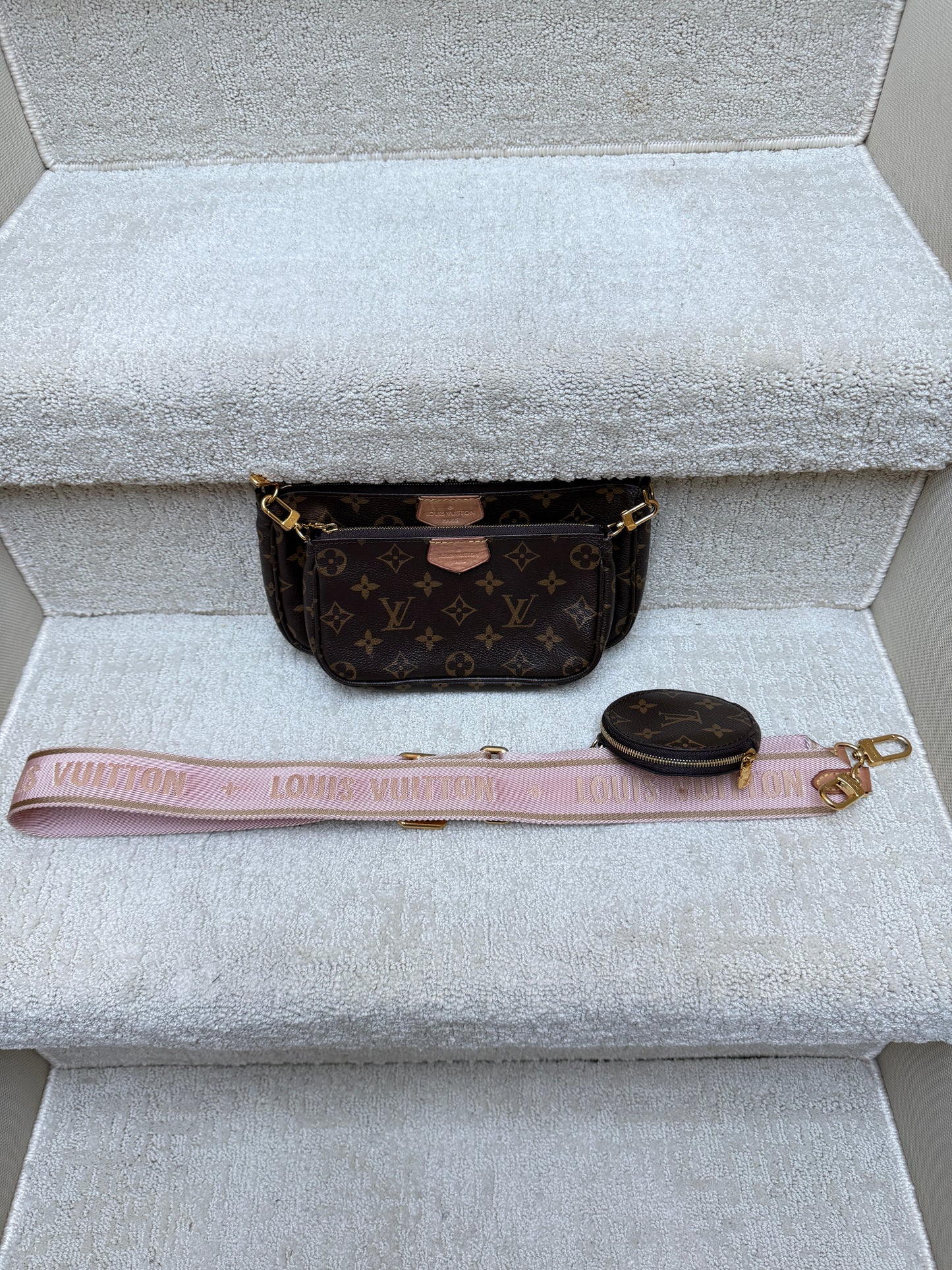 Louis Vuitton Monogram Multi Pochette Accessories Rose Clair