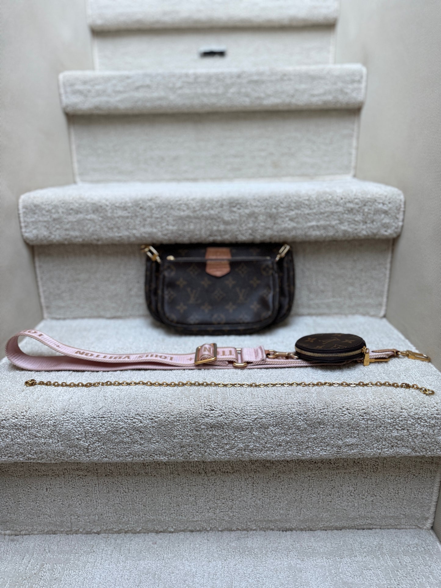 Louis Vuitton Monogram Multi Pochette Accessories Rose Clair