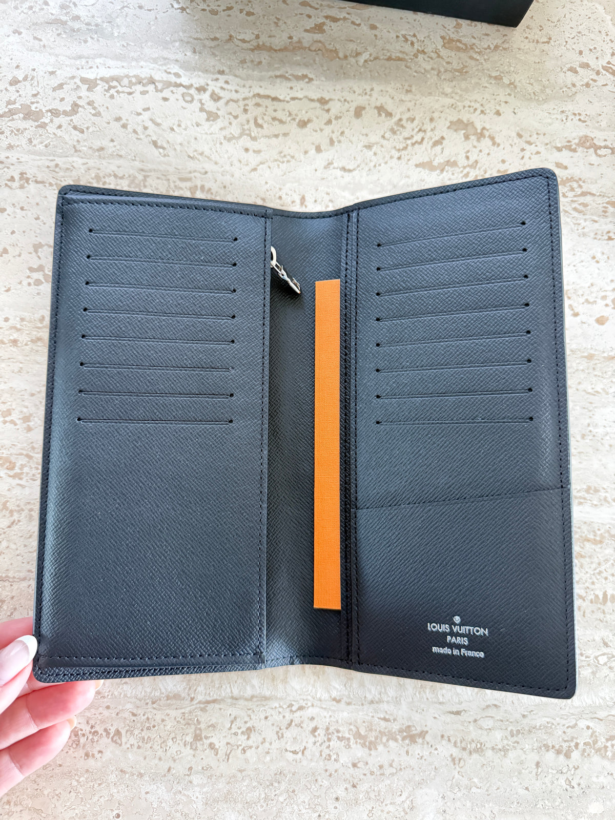 louis vuitton brazza wallet for sale interior view shown 16 card slots used consignment luxury