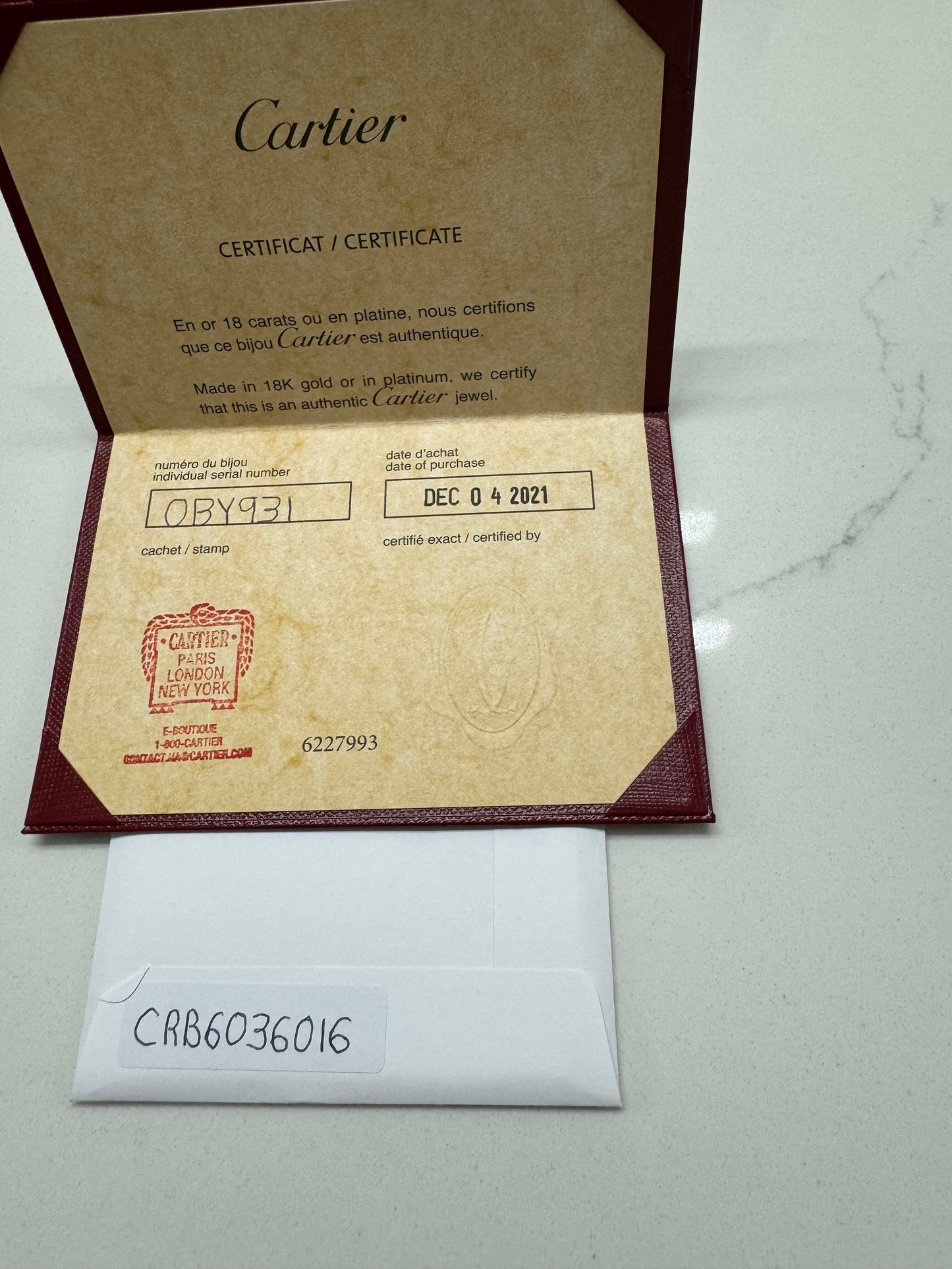CARTIER 18k pink Gold 4 Diamond LOVE Bracelet size 16