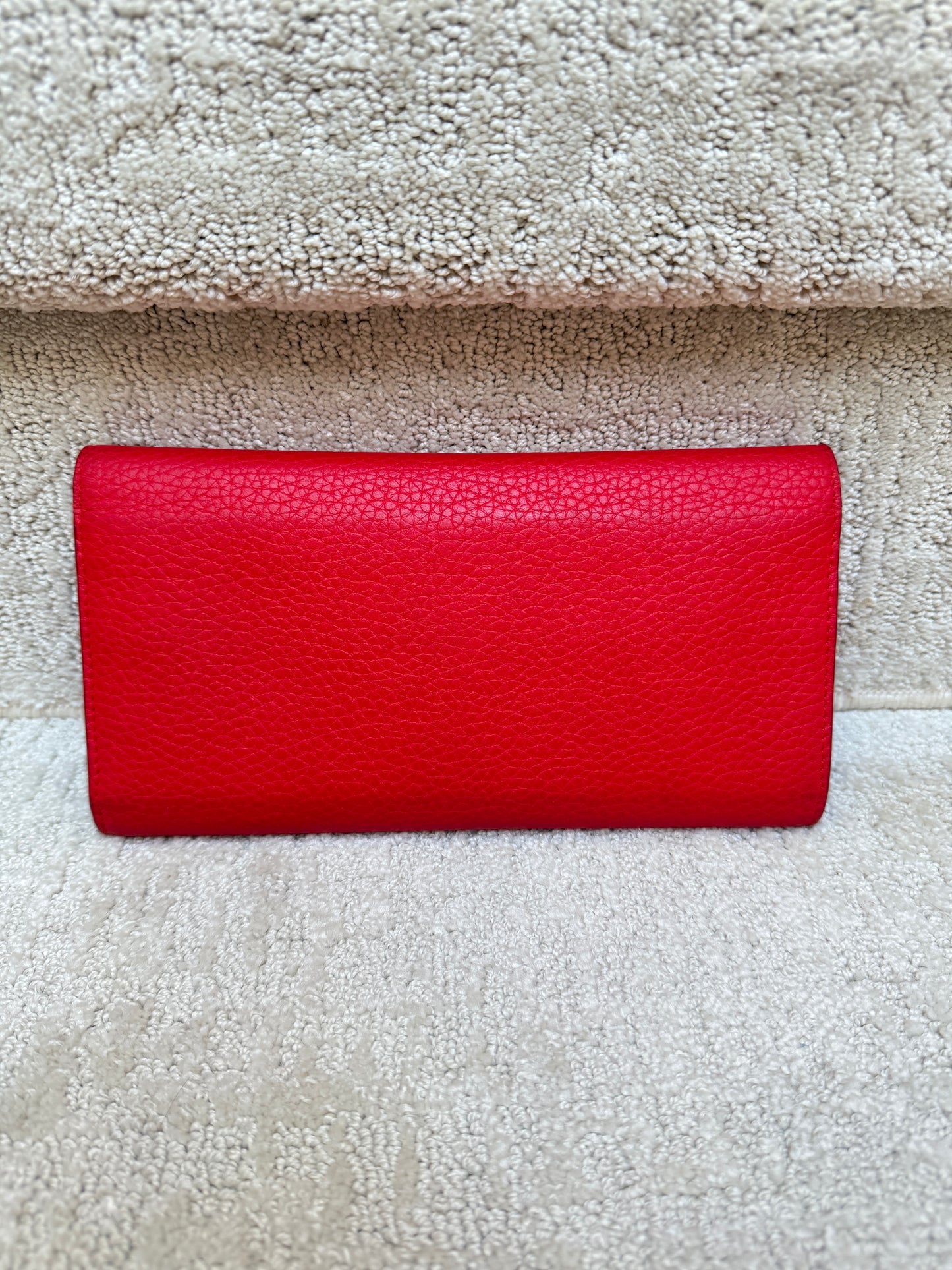 Christian Dior Diorama Wallet on Chain in Red