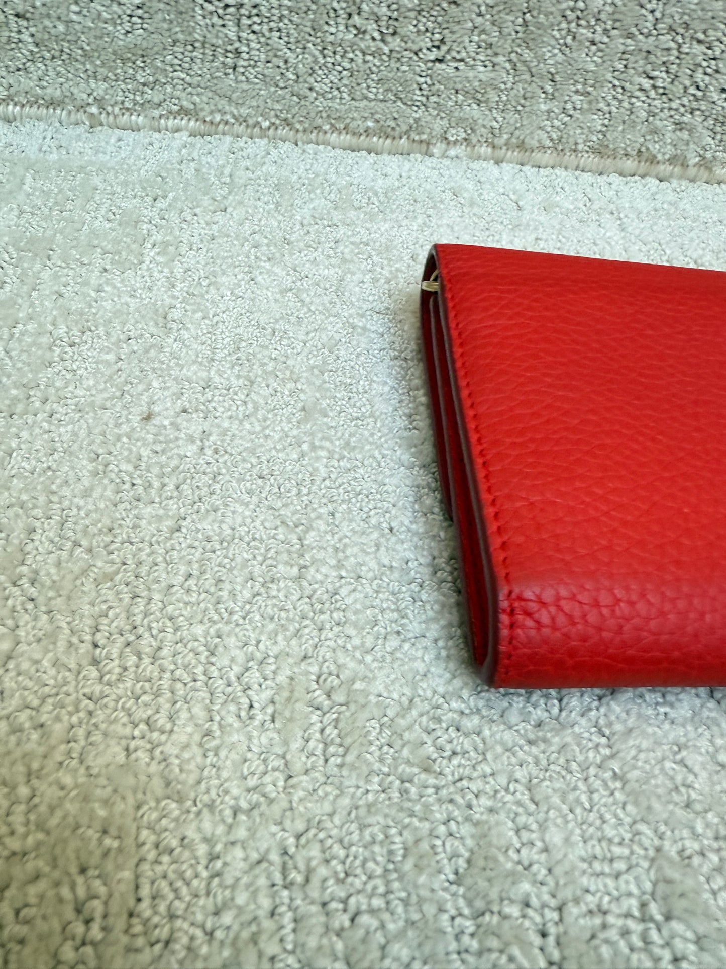Christian Dior Diorama Wallet on Chain in Red
