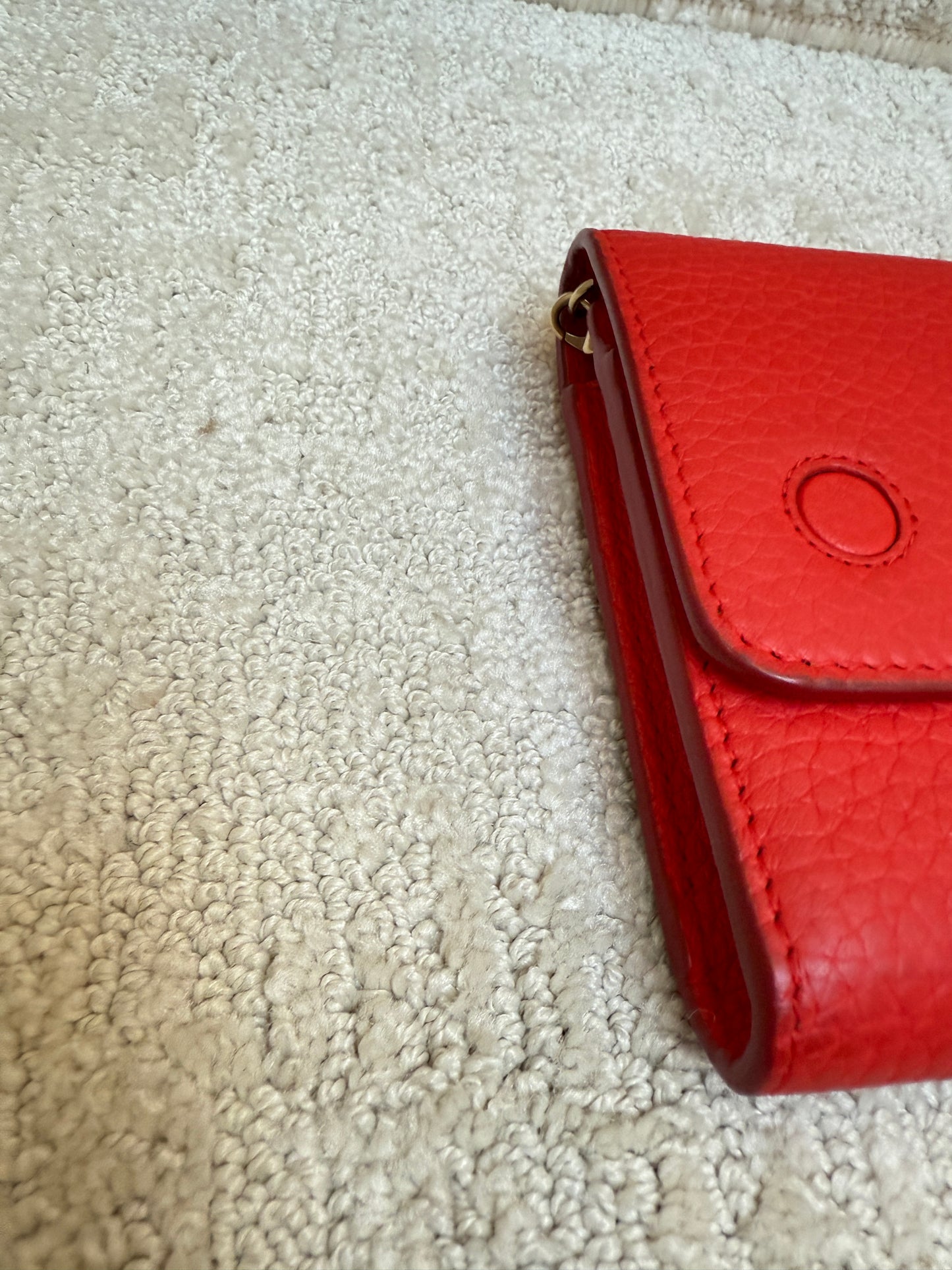 Christian Dior Diorama Wallet on Chain in Red