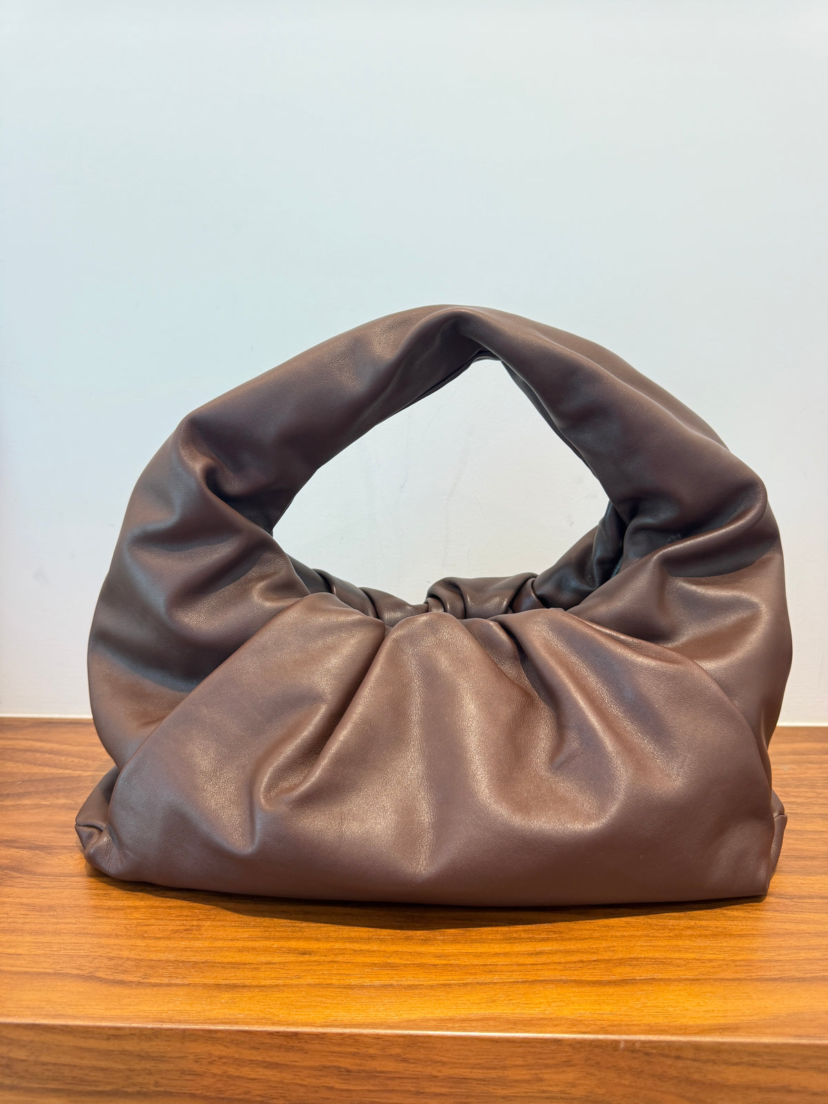 Bottega Veneta Smooth Butter Calfskin The Shoulder Pouch Brown